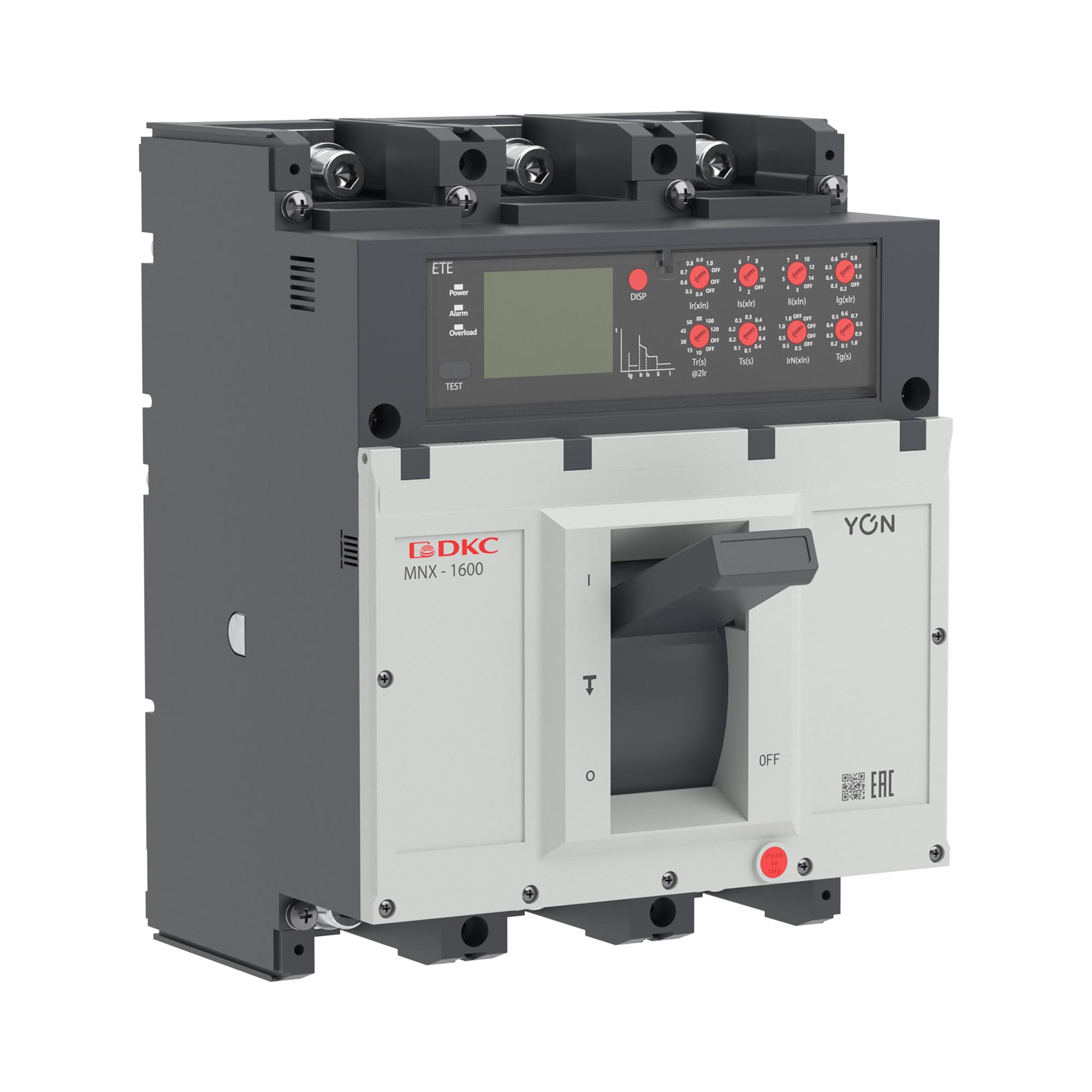 Автоматические выключатели в литом корпусе YON pro MNX Авт. выкл. YON pro MNX1600M 3P 1250A 100kA при AC415V расц. ETA DKC|ДКС
