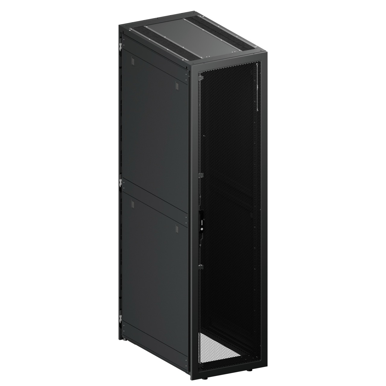 ИТ-Шкаф ДКС для ЦОД, Серия С, напольный, собранный 19'', 42U 600x1000мм, двойные боковые панели, черный RAL9005