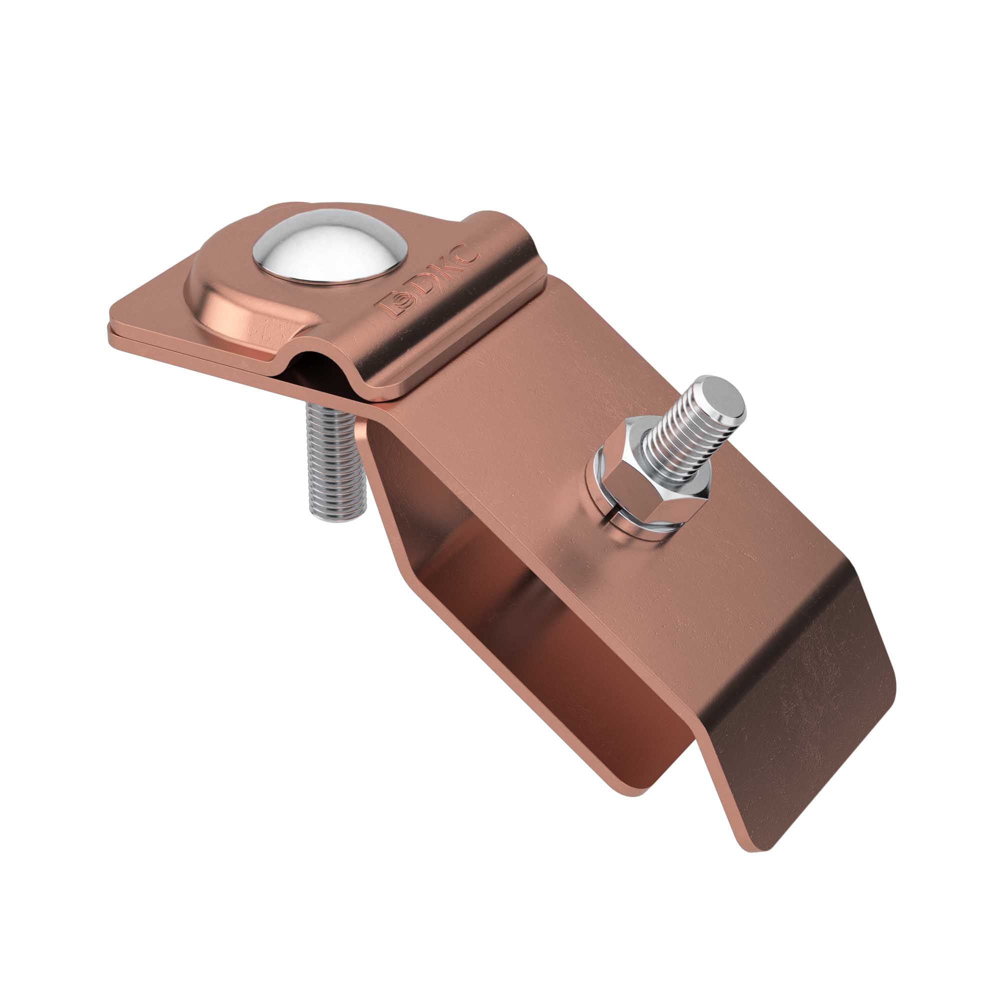 Держатели Держатель прутка на водостоке с болтом, медь DKC|ДКС