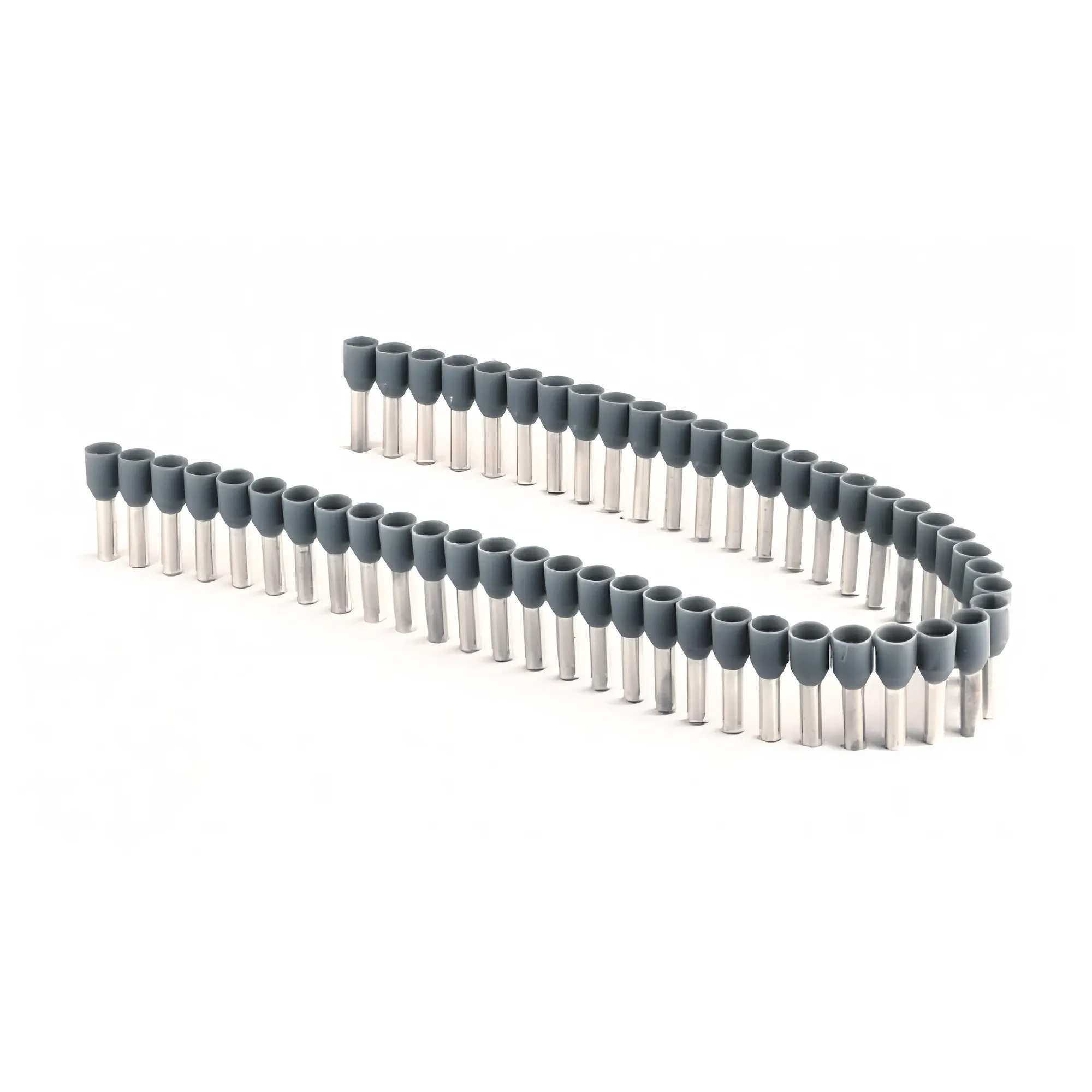 Кабельные наконечники штыревые втулочные изолированные (НШВИ) Наконечник-гильза с изолированным фланцем для кабеля сечением 1кв., длина контактной части 8, красный (лента) DKC|ДКС