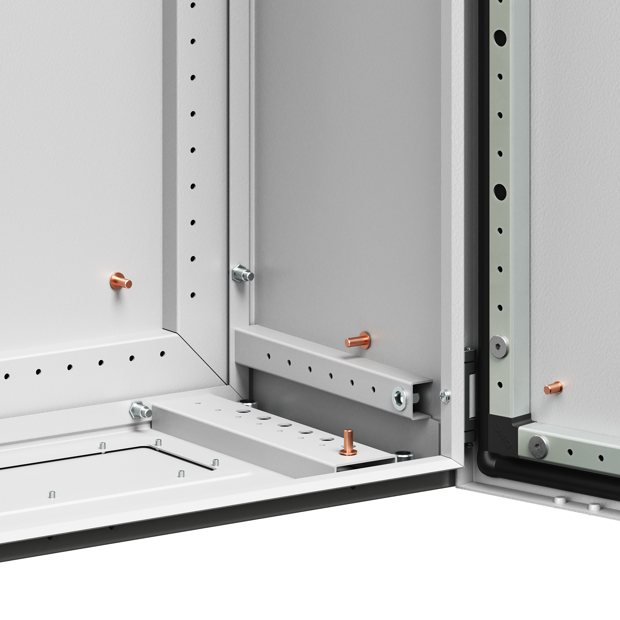 Компактный корпус RAM fit двустворчатый с боковыми вырезами, ВхШхГ 1000х1000х250 мм, IP55