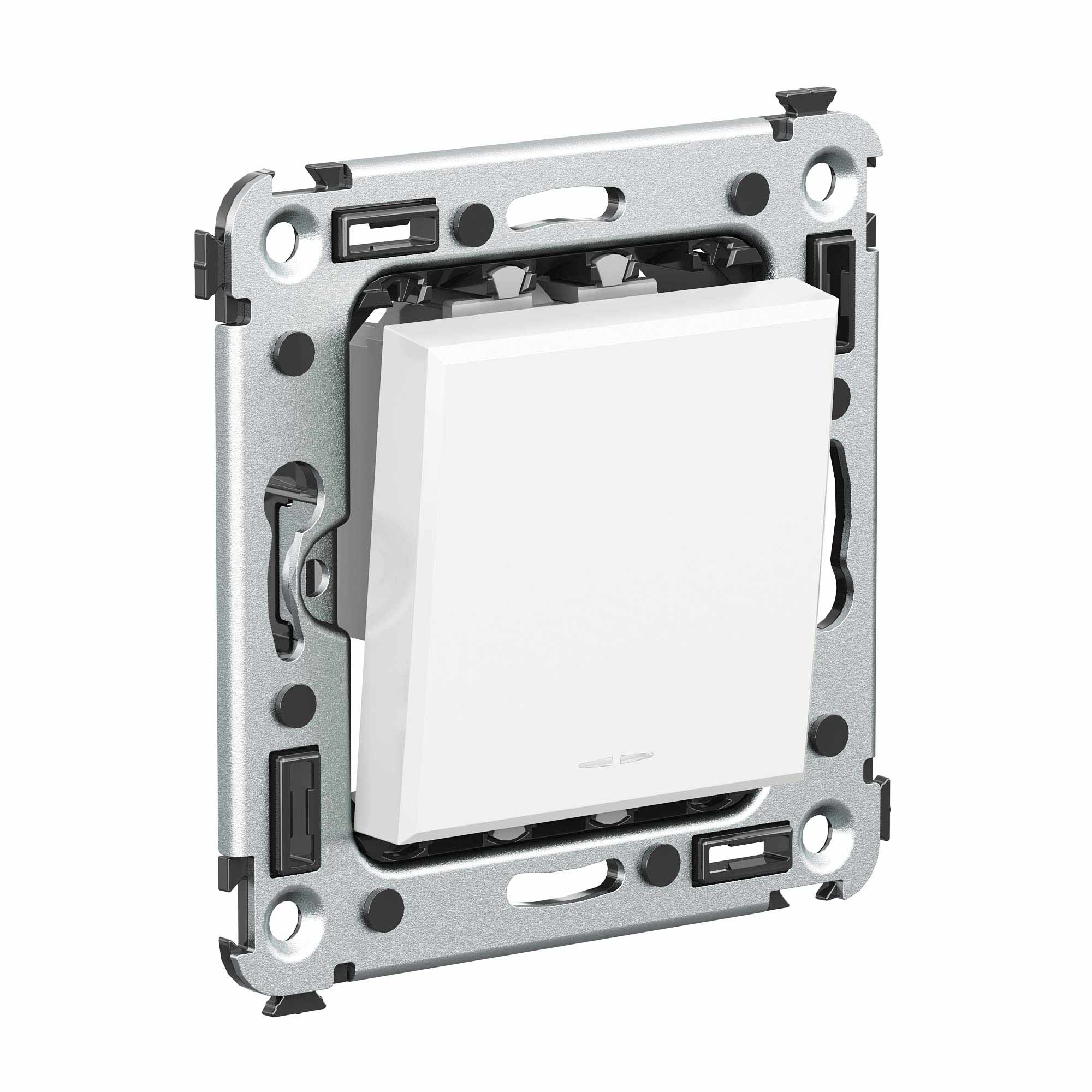 Инвертор одноклавишный в стену, Avanti, белое облако