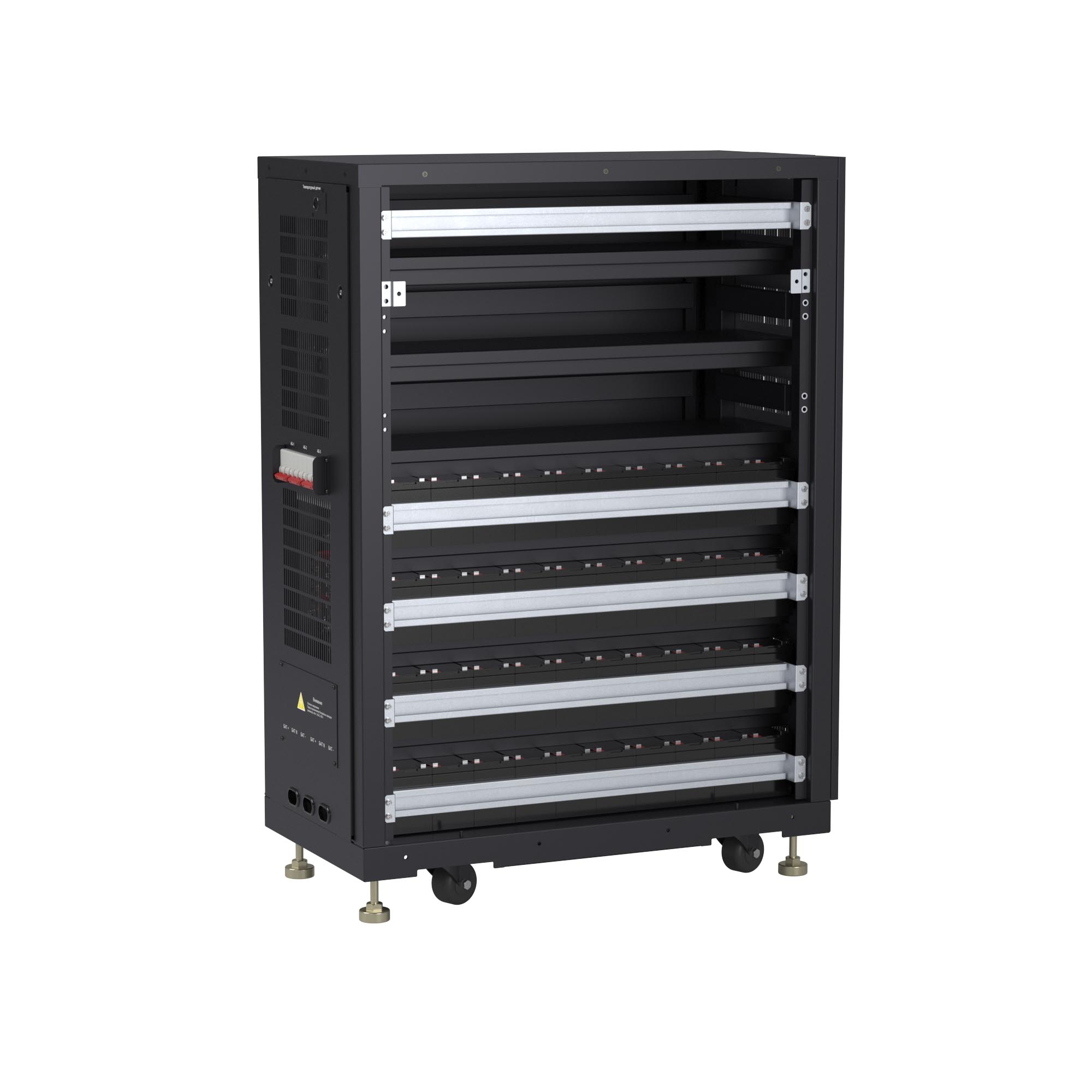 Батарейный шкаф серии BCM для трехфазных ИБП, с установленными АКБ 80х9Ач батарей, габариты 1087 х 400 х 787