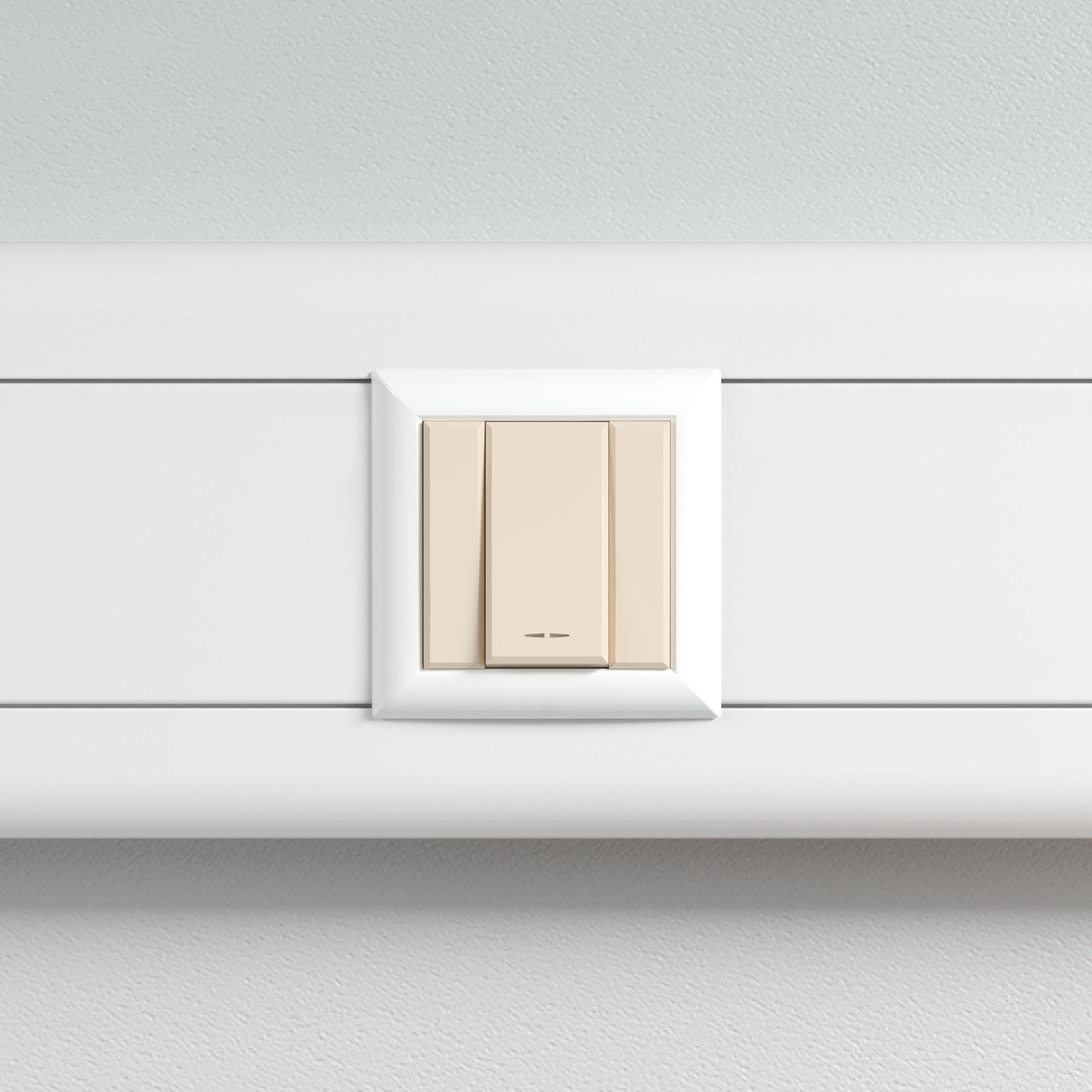 Кнопка модульная, Avanti, ванильная дымка, 1 модуль