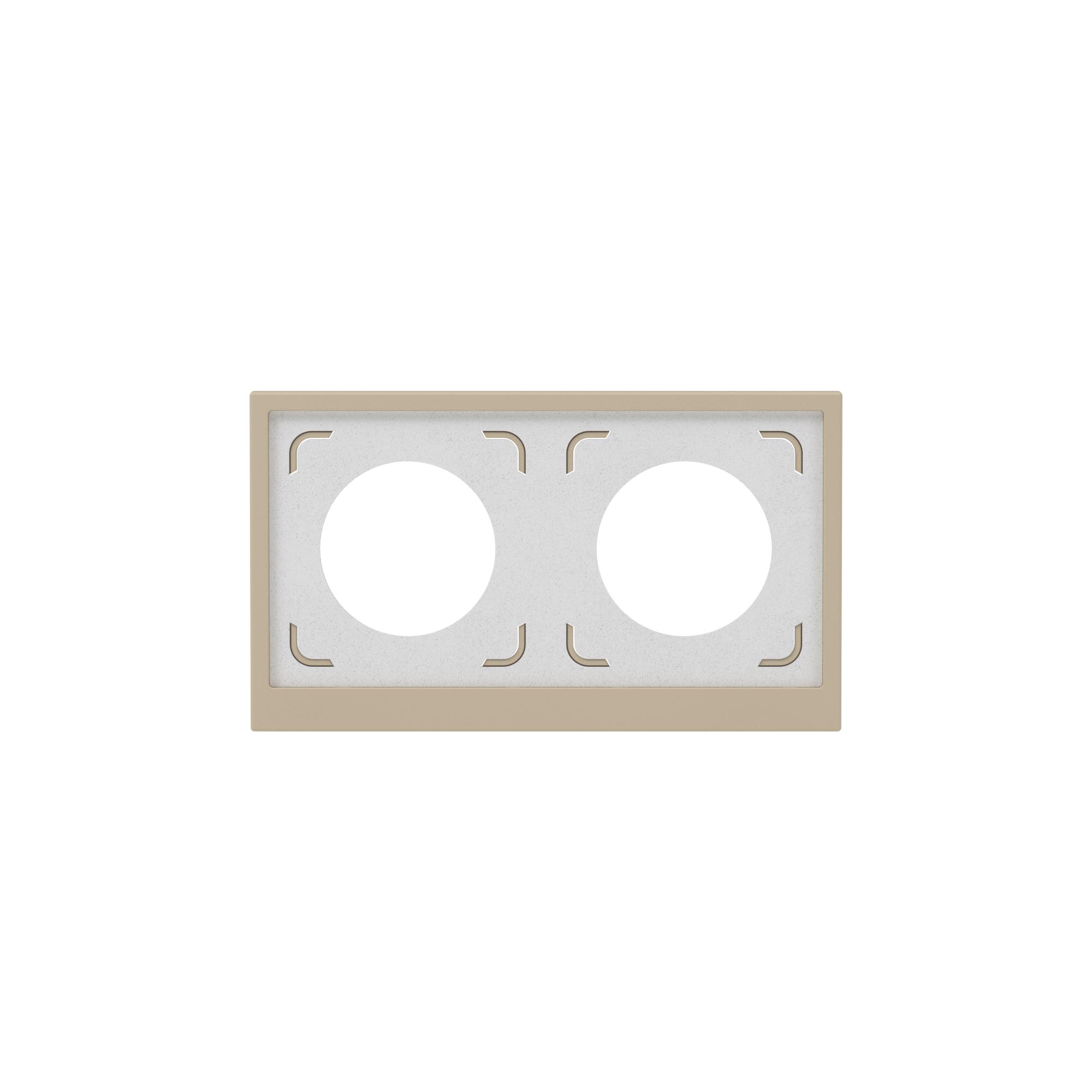 Рамка 2 поста IP44, KANT, ванильный марципан