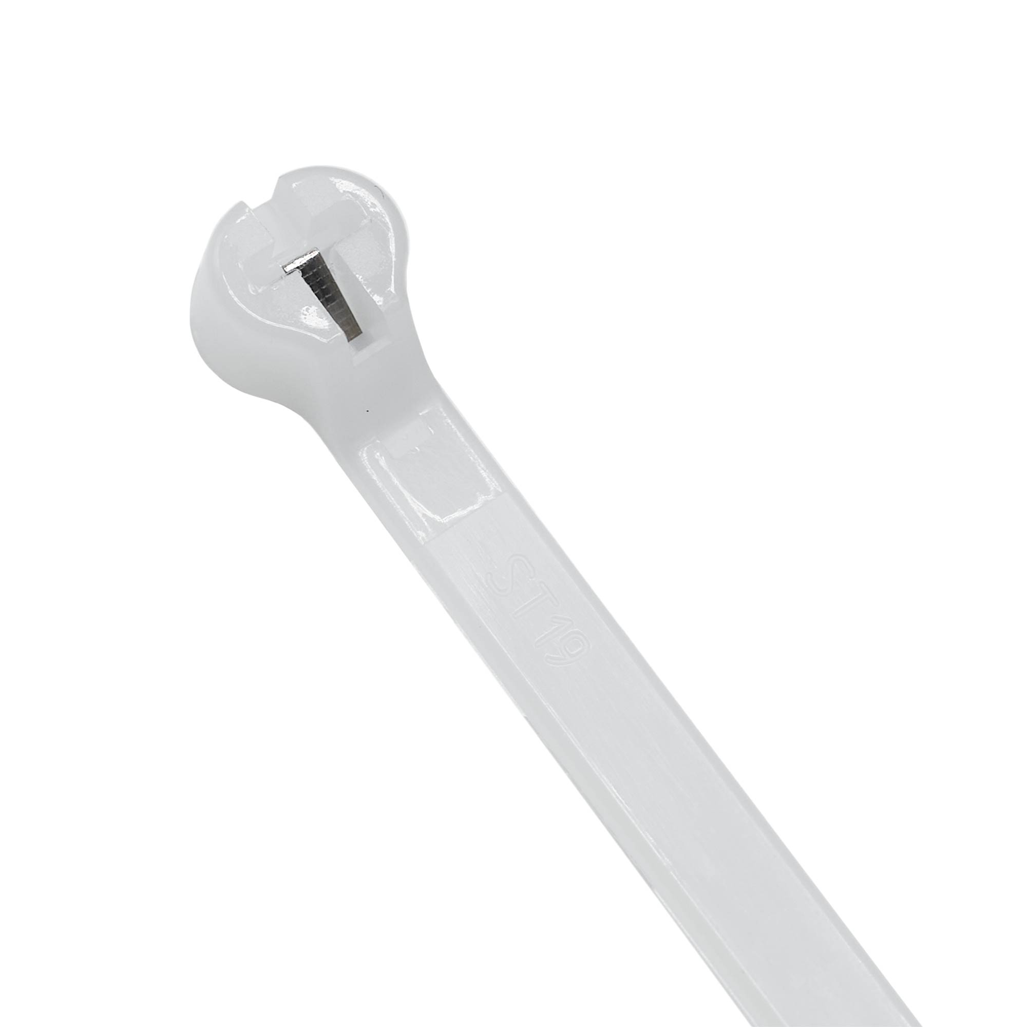 Хомут P6.6 с двойным замком, белый 4,8x300