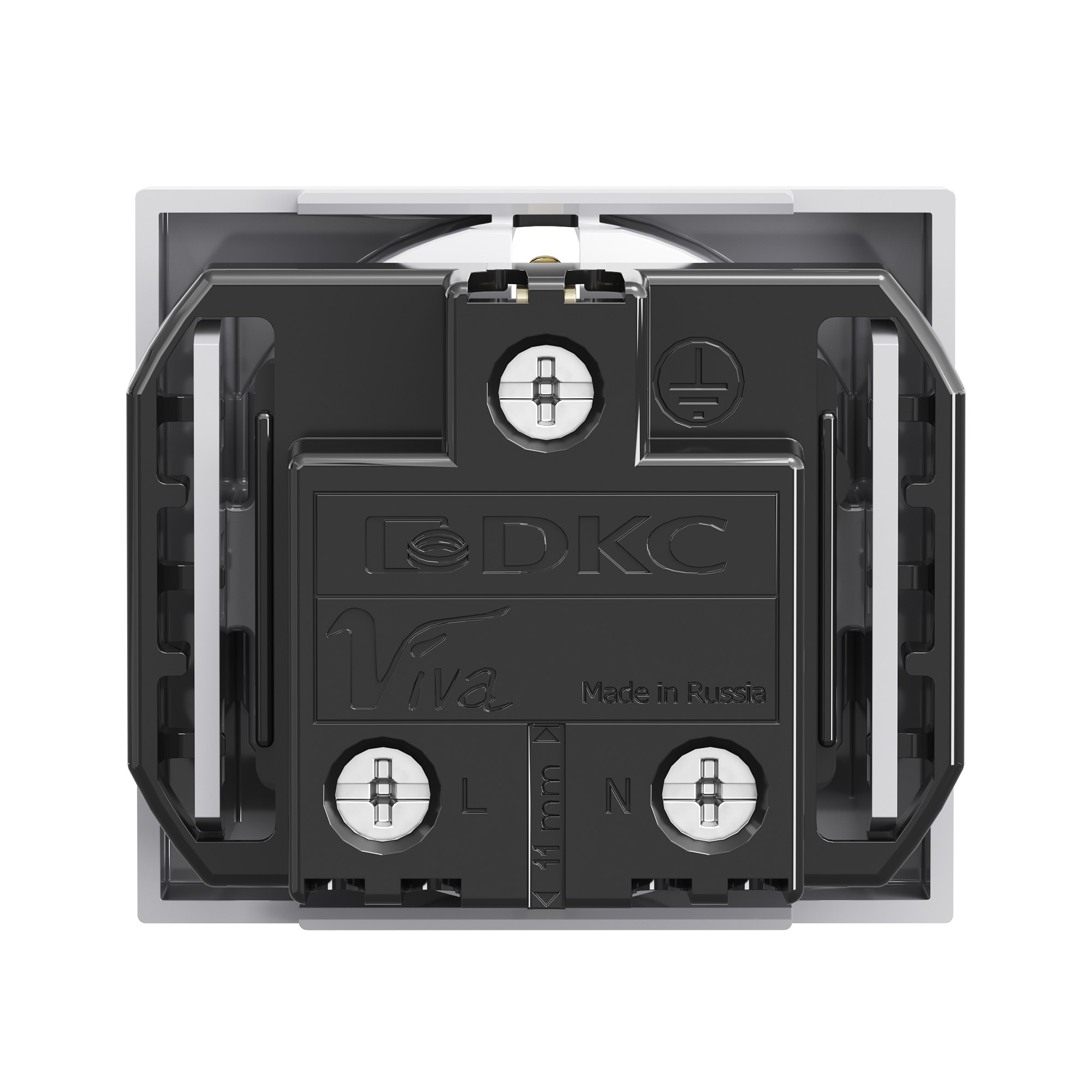 Розетка силовая 2Р+Е, со шторками, ЭУИ Вива (Viva)
