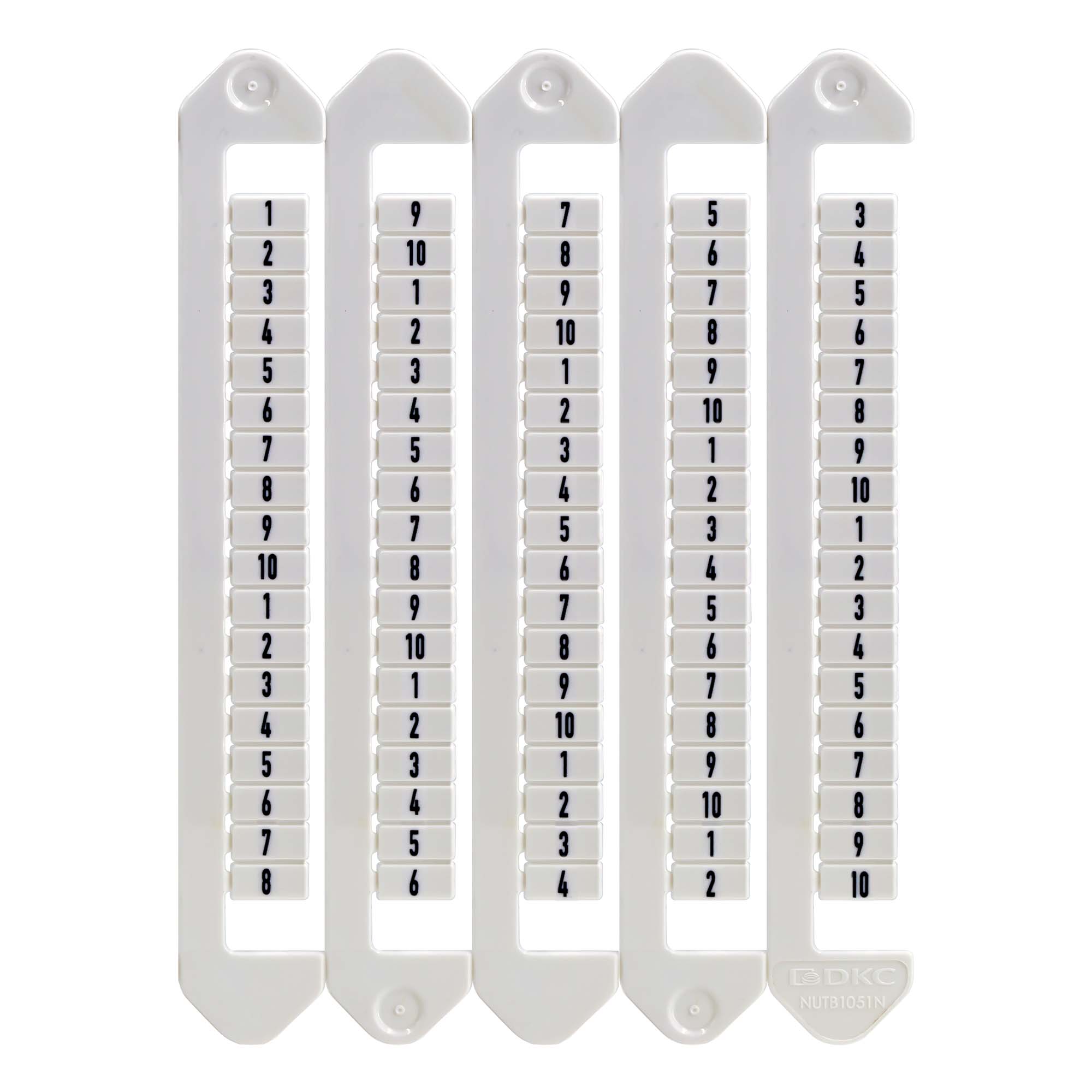 Маркировка для клемм, ширина 5 мм, от 41 до 50, вертикальная ориентация