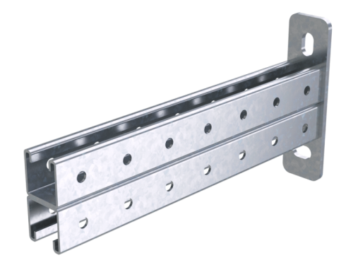 Консоль двойная, 41х41мм, L300мм, горячеоцинкованная