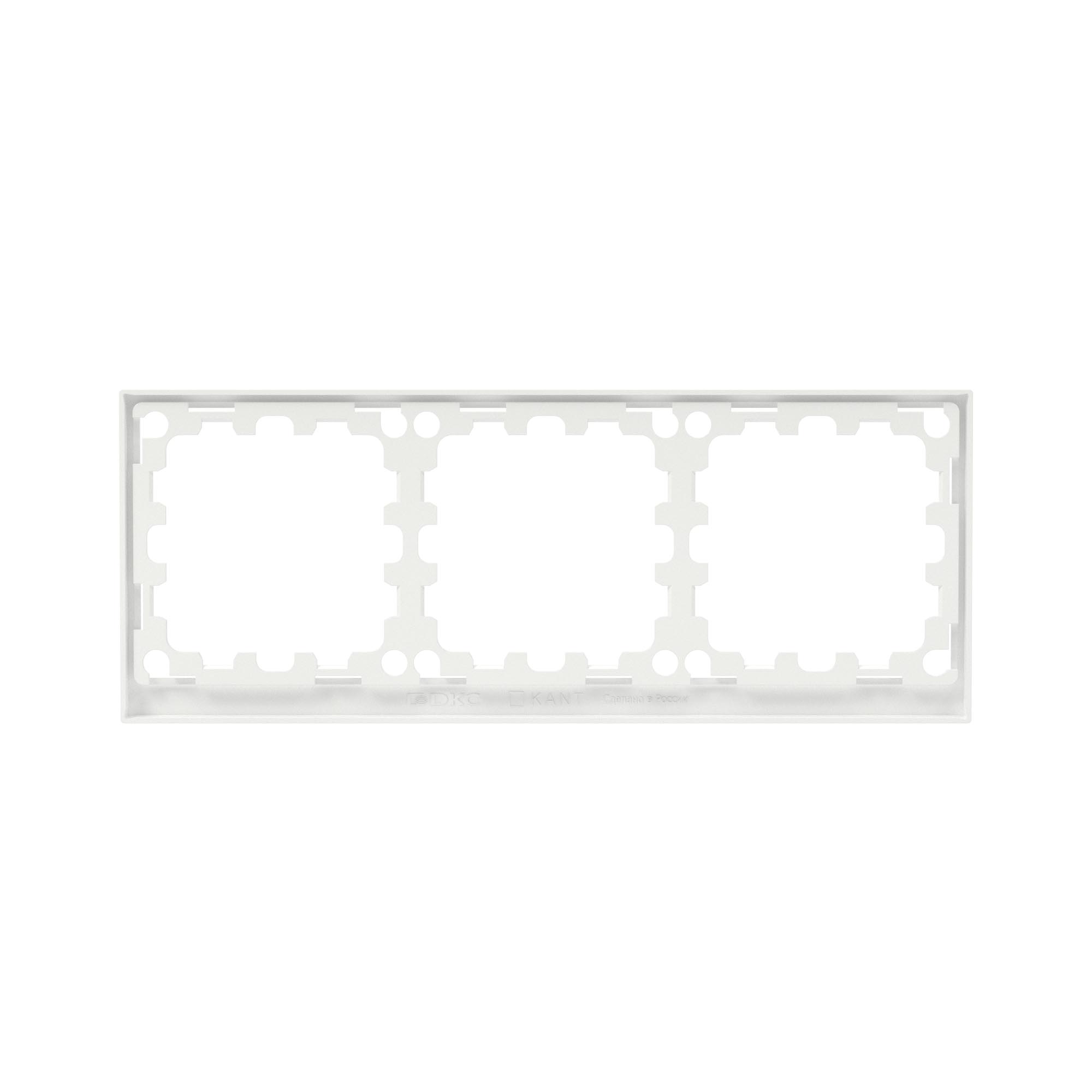Рамка на 3 поста, KANT, белая магнолия