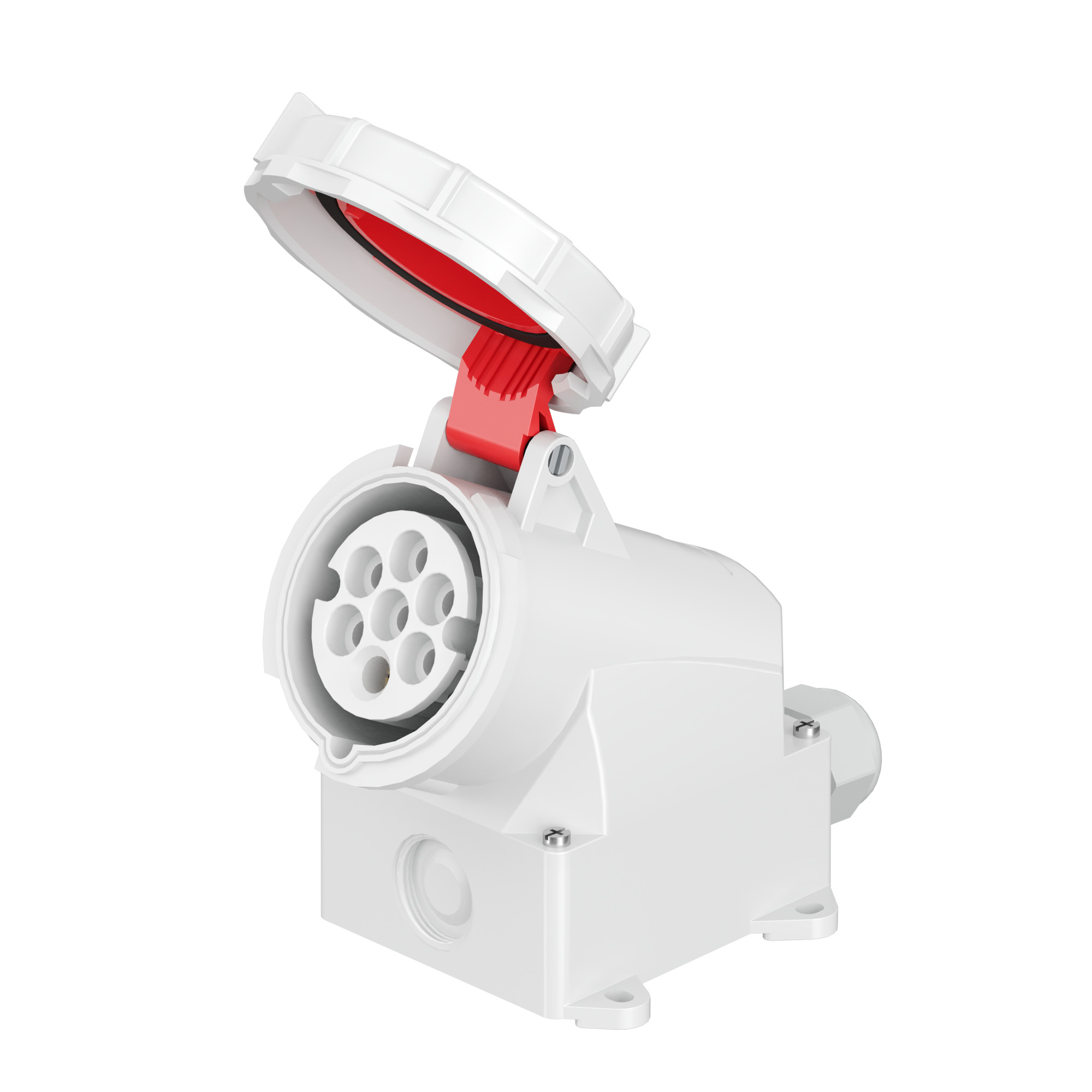 400 В, 6P+E Розетка настенная WS IP67 16A 6P+E 400В DKC|ДКС