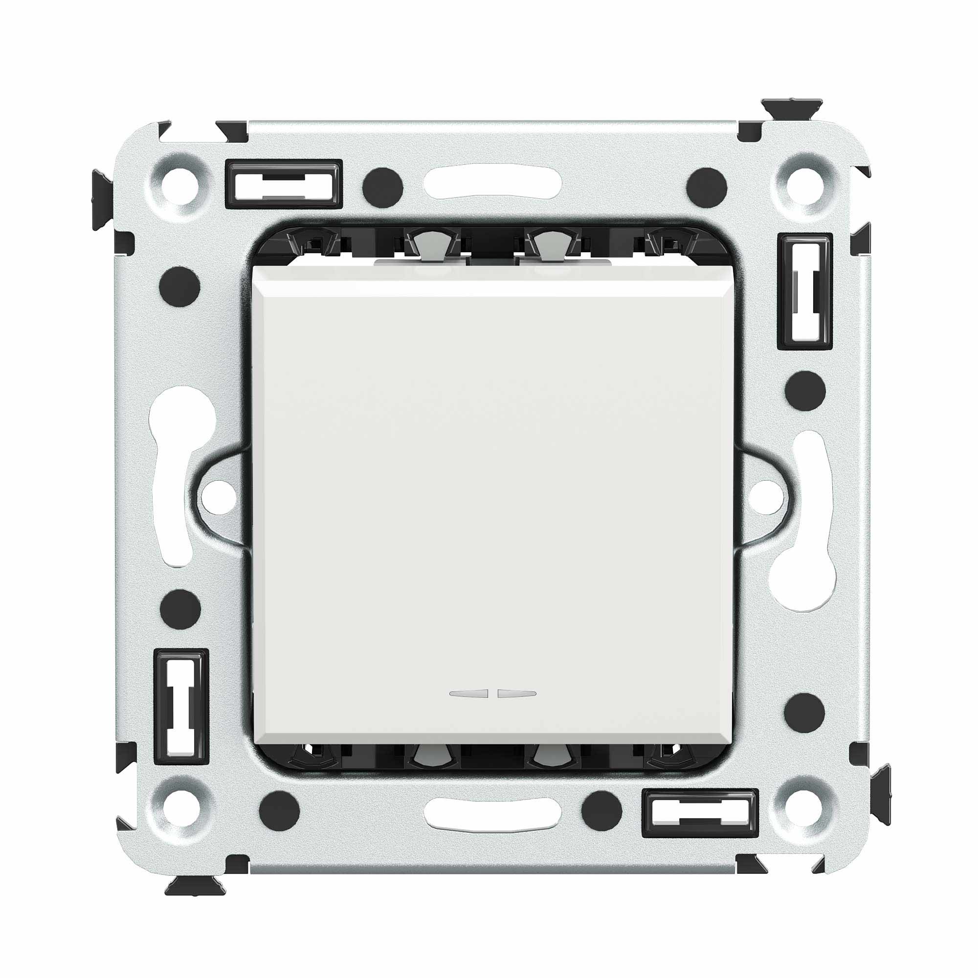 Инвертор одноклавишный в стену, Avanti, белое облако