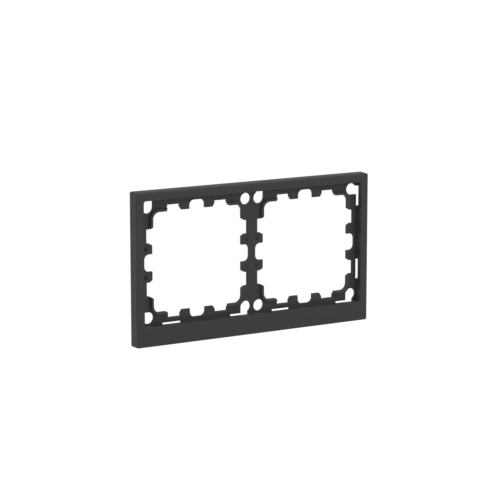 Рамка на 2 поста, KANT, черный уголь