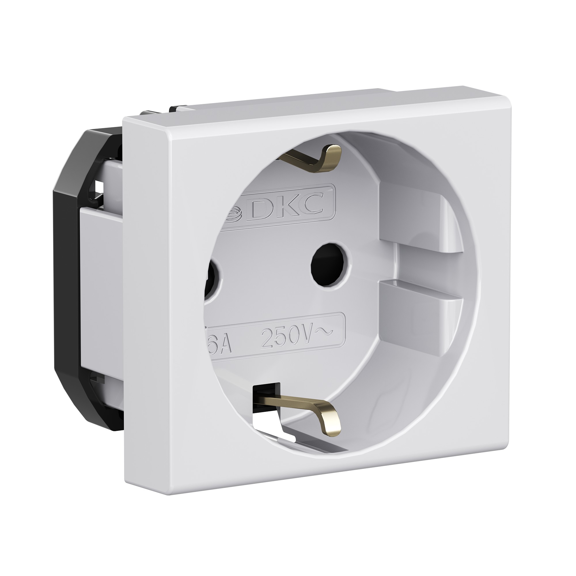 Розетка силовая 2Р+Е, со шторками, ЭУИ Вива (Viva)