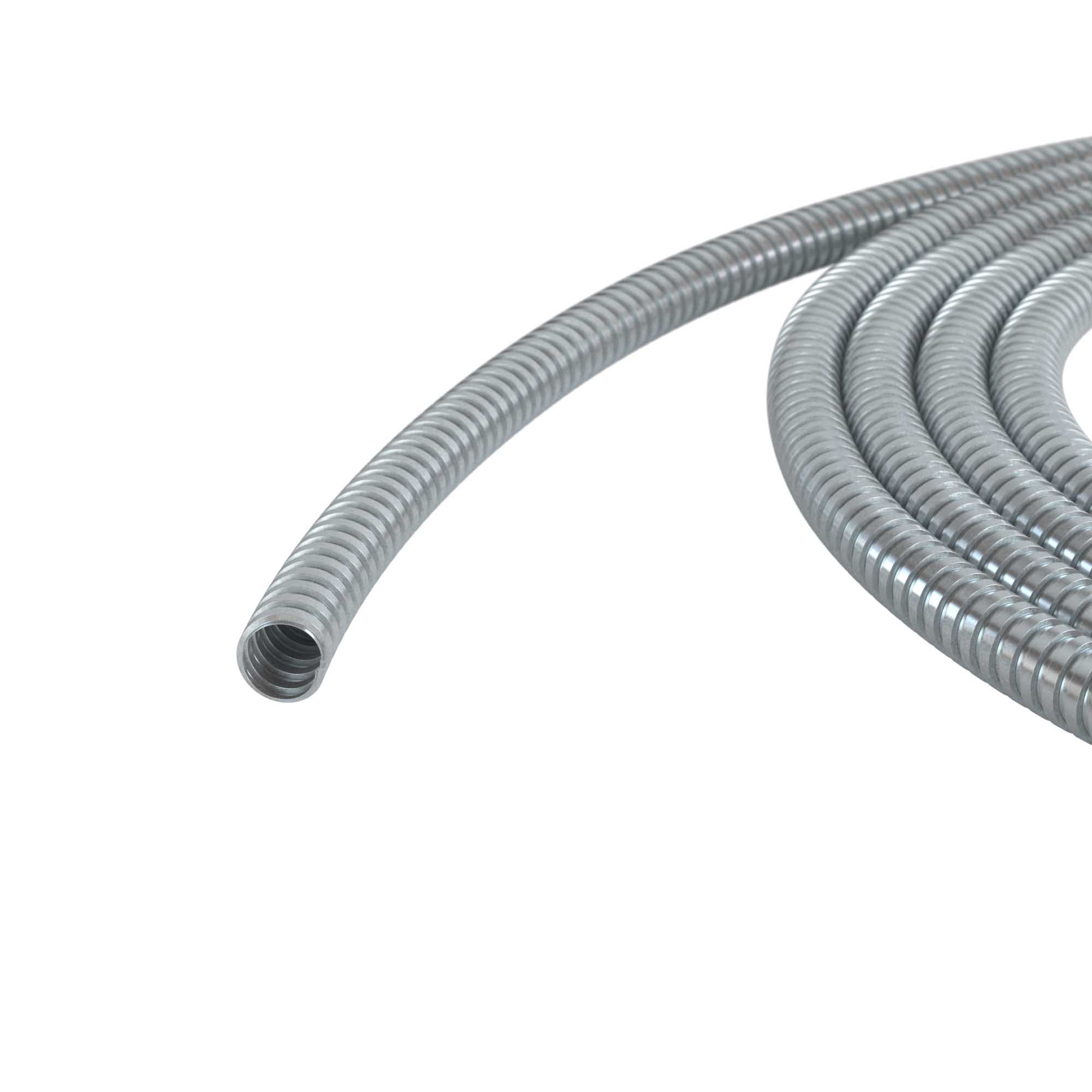 Flexible metal conduit DN 50 mm, Øin 50,5 mm , Øex 54,5 mm, IP40, 25m, galvanized steel