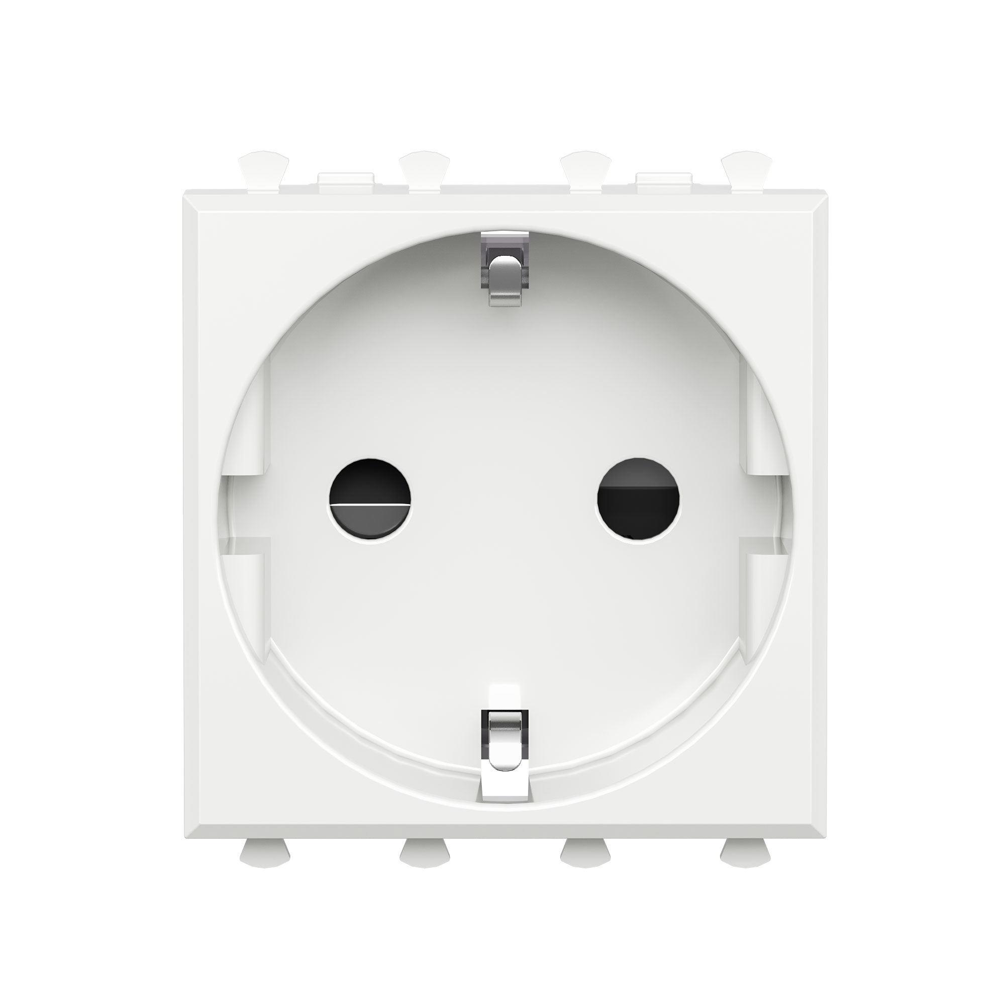 Силовые розетки Розетка модульная, 2P+E, с з/ш, Avanti, белое облако, 2 модуля DKC|ДКС