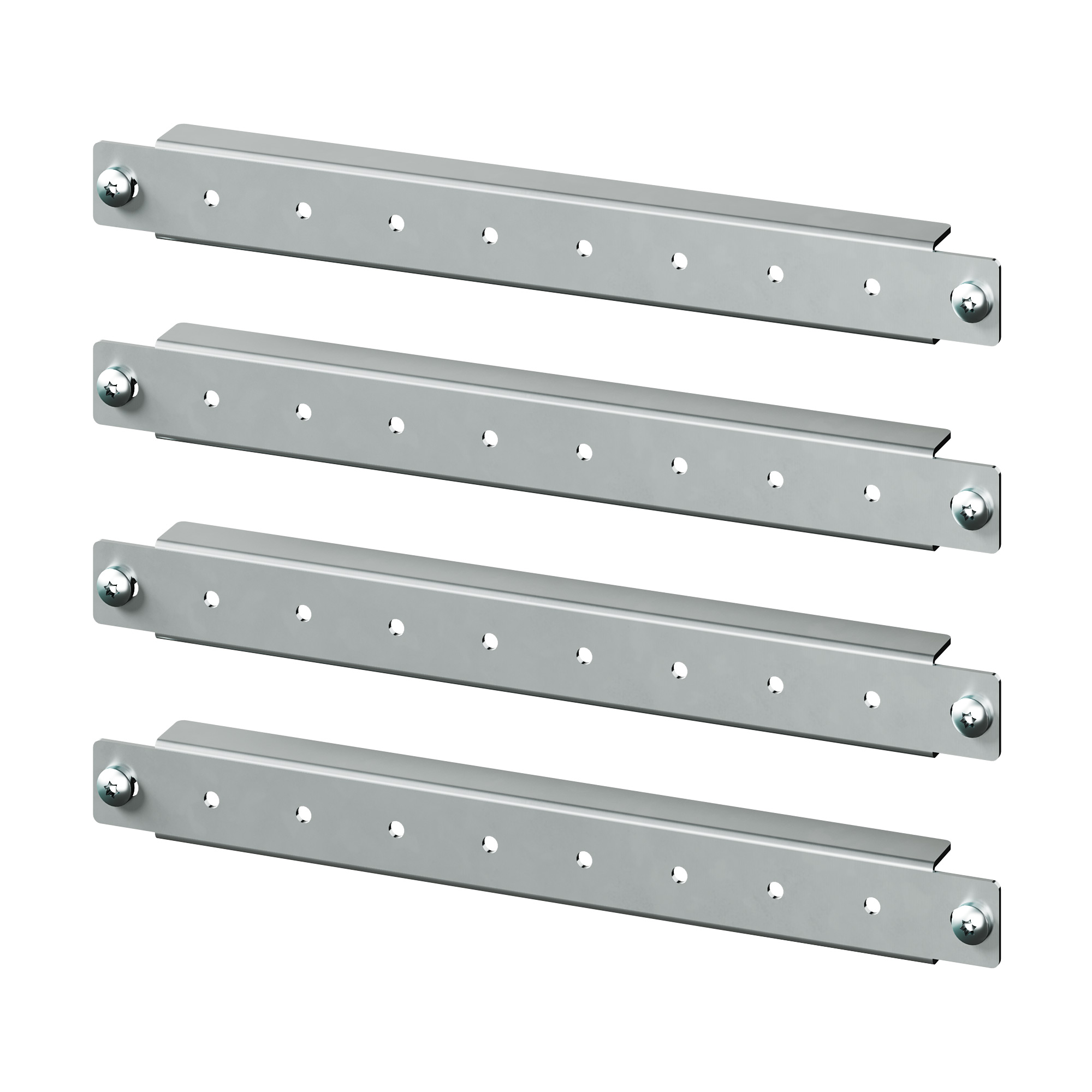 Горизонтальные дверные рейки для навесных корпусов, ширина одностворчатой двери 300 мм, 4 шт.