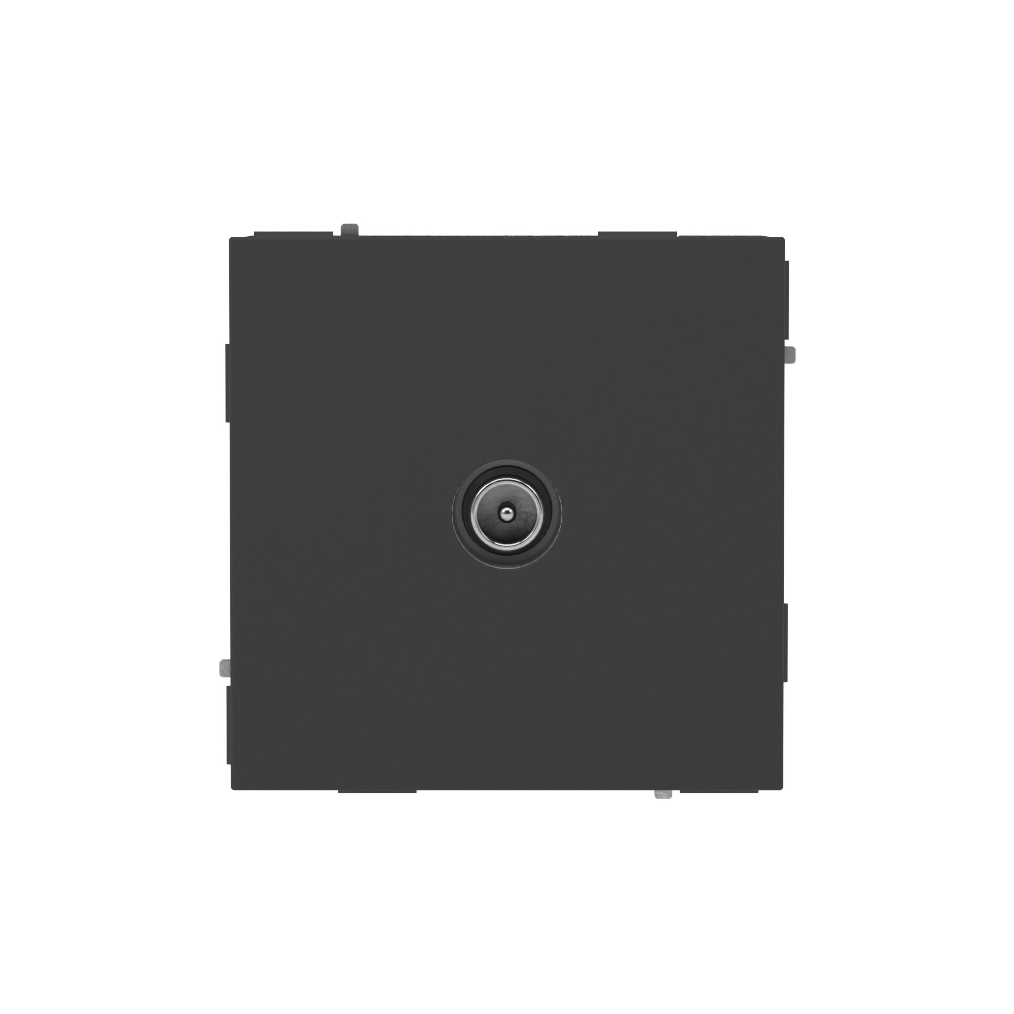 Flush mounting TV socket "KANT", "Black coal"