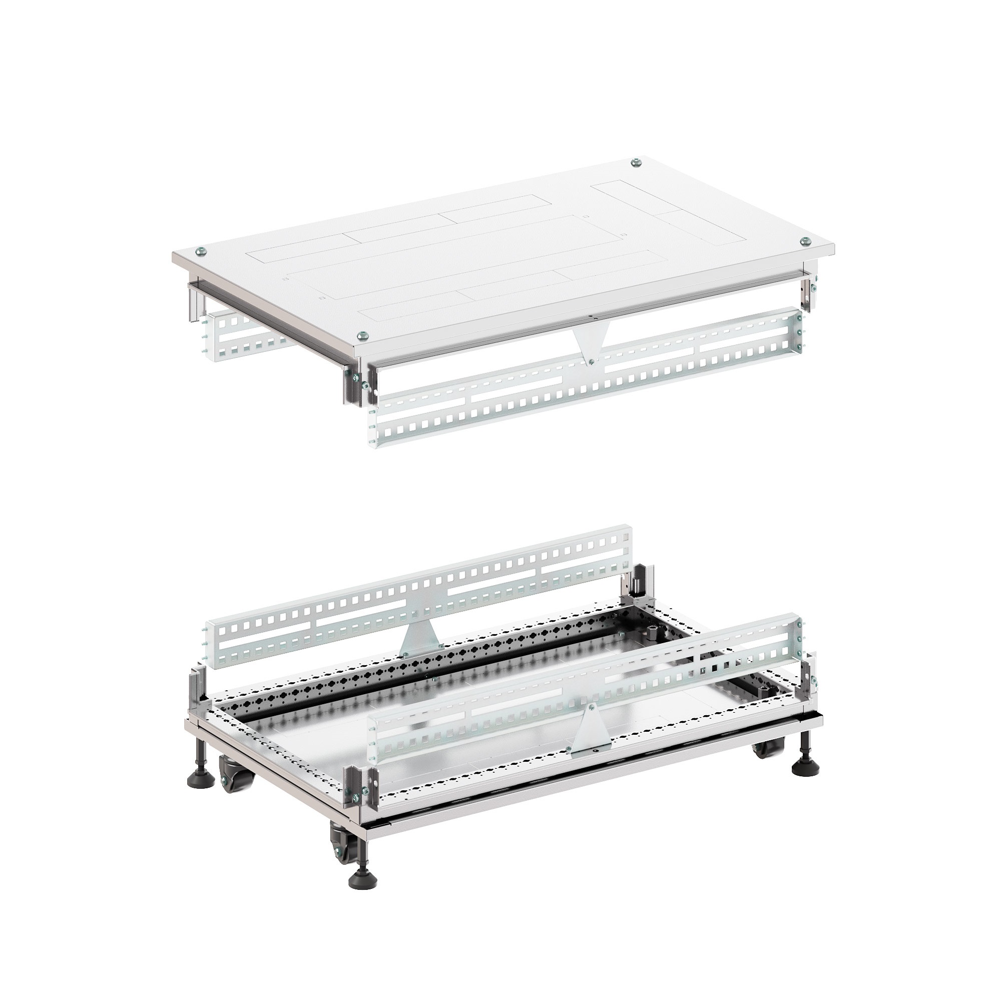 Комплект крыша-основание корпуса Крыша основание преперфорированные IT-CQE 600x600, RAL7035 DKC|ДКС