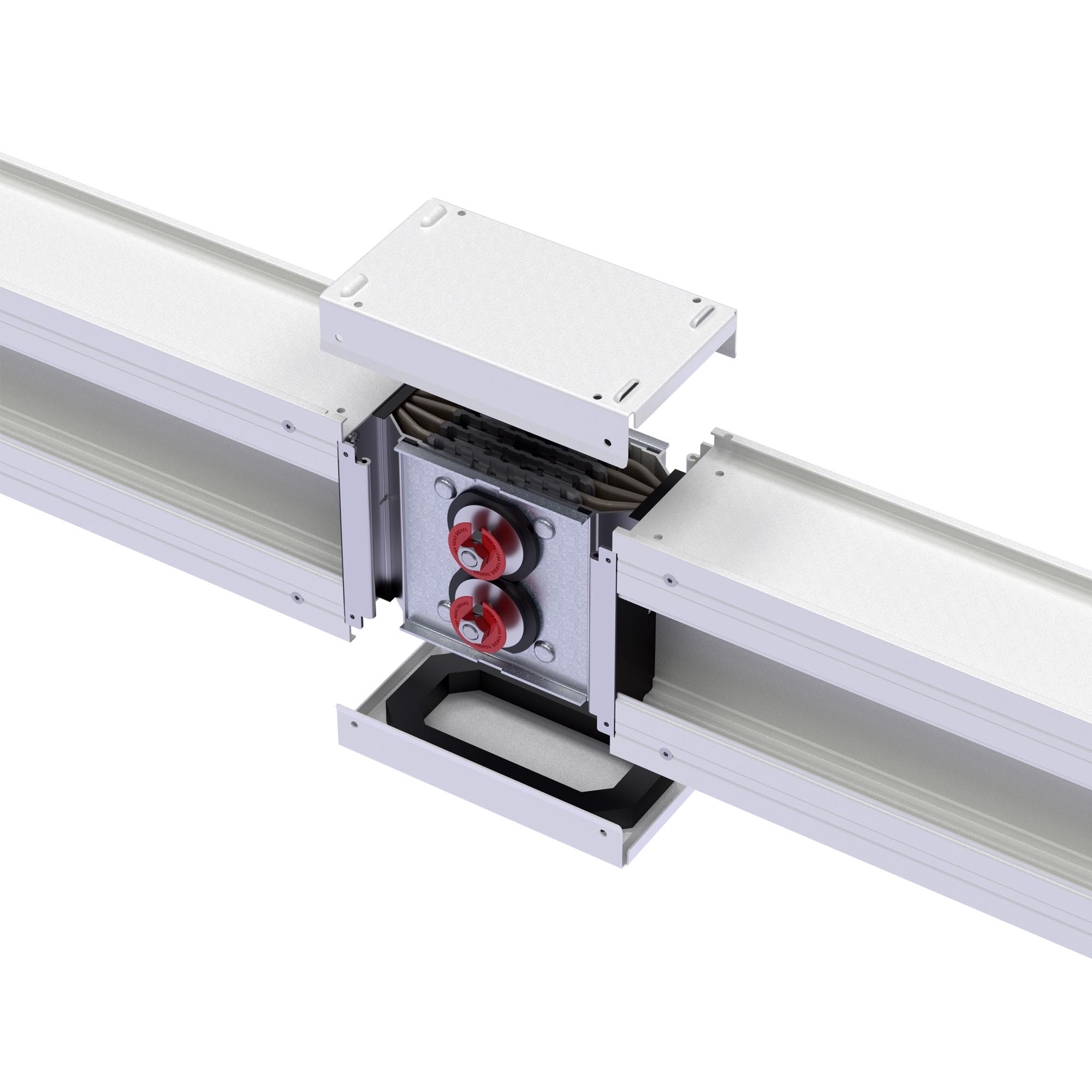 Горизонтальный + вертикальный угол + секция подключения, Al, IP55