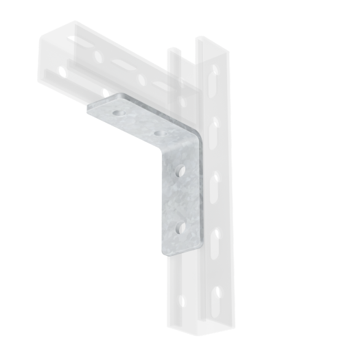 Скобы и соединительные элементы Уголок крепежный двойной, нержавеющая сталь AISI 304 DKC|ДКС