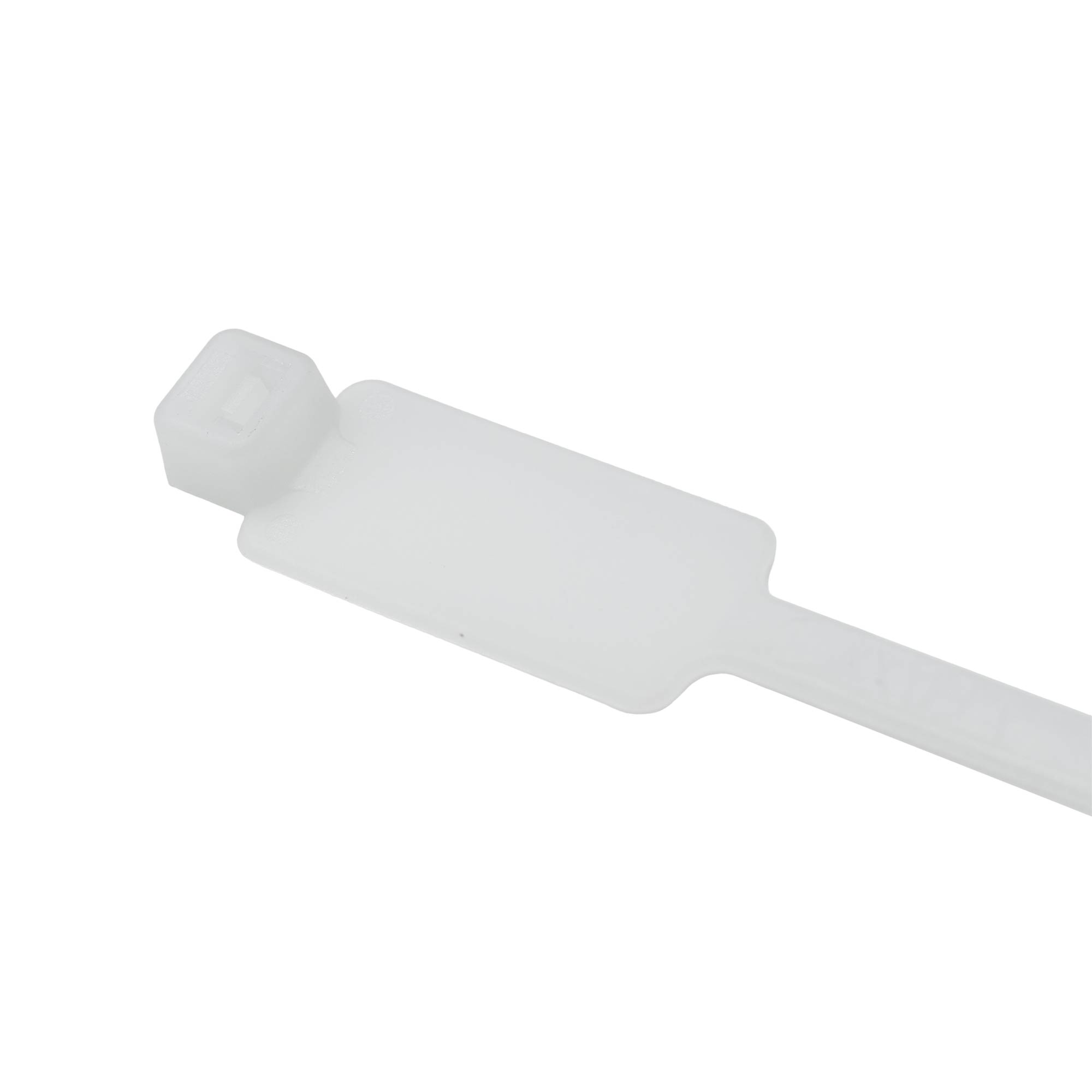 Хомут P6.6 маркировочный, белый 4,8x300, вертикальная табличка под замком 27x12,9