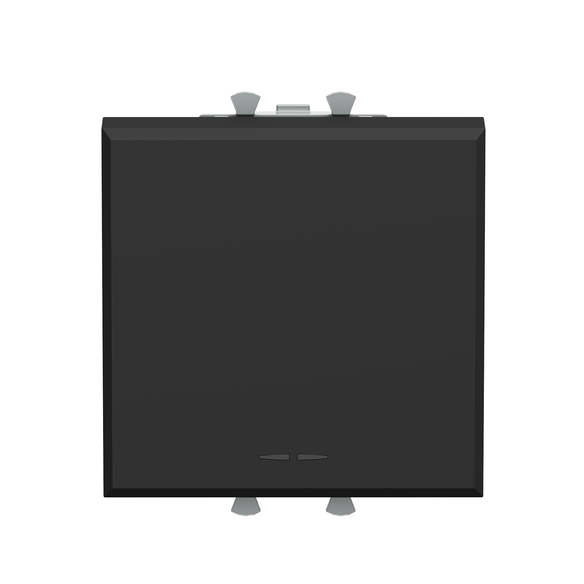 Выключатели, переключатели, инверторы Выключатель одноклавишный модульный, Avanti, черный матовый, 2 модуля DKC|ДКС