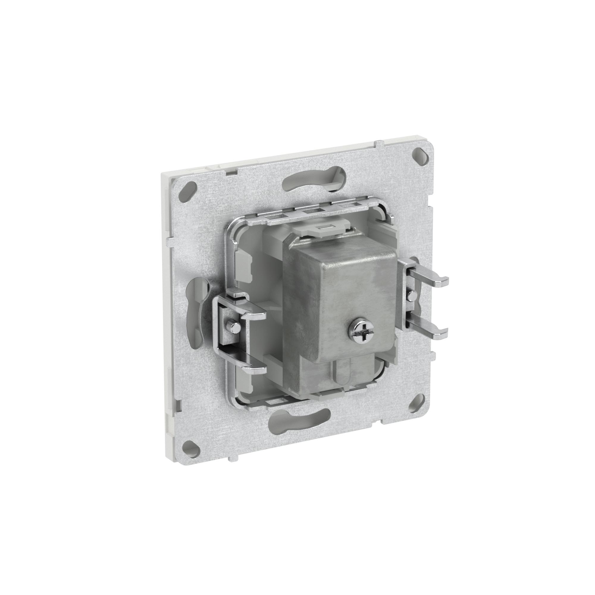 Розетка TV проходная, KANT, белый песок