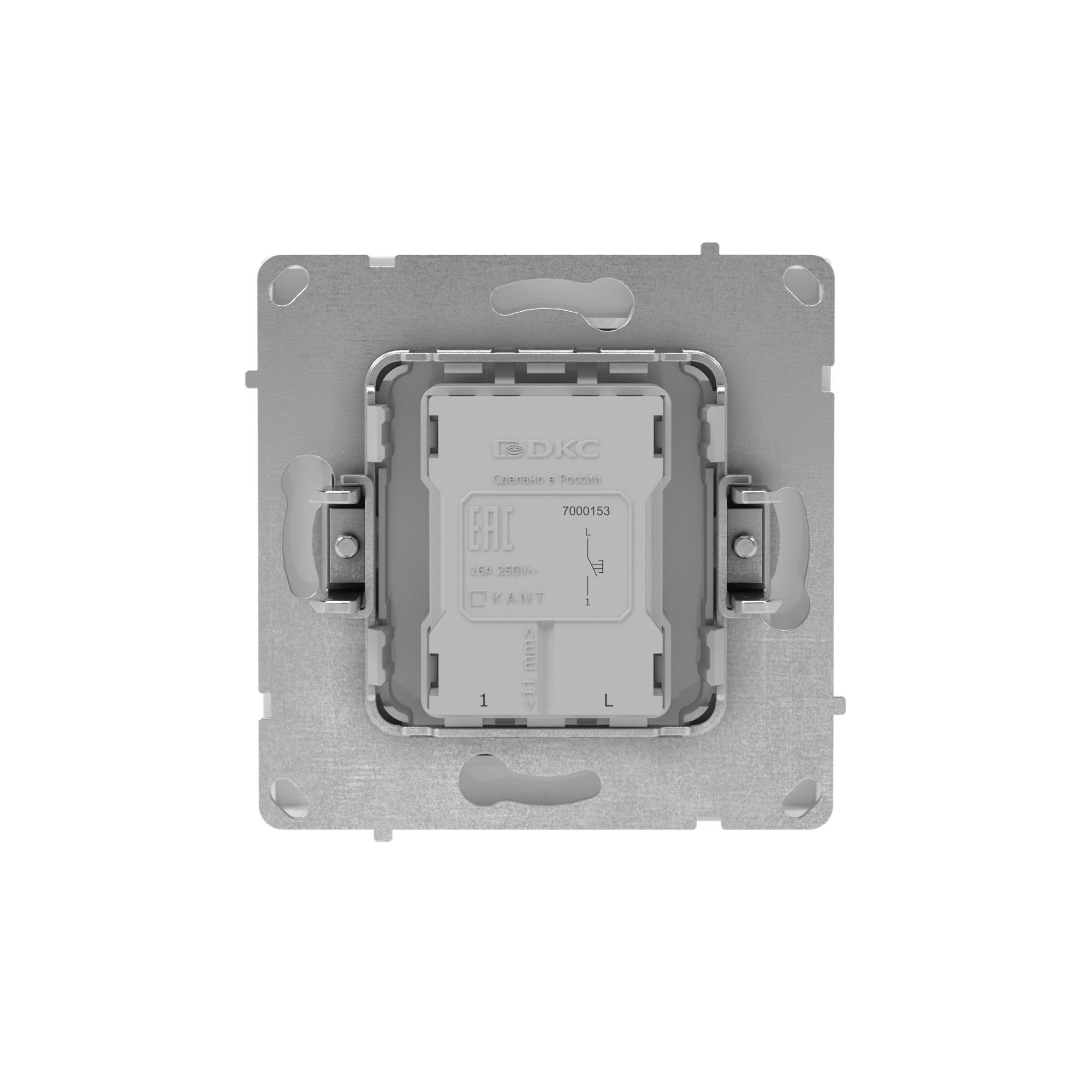 Кнопка одноклавишная, KANT, белая магнолия