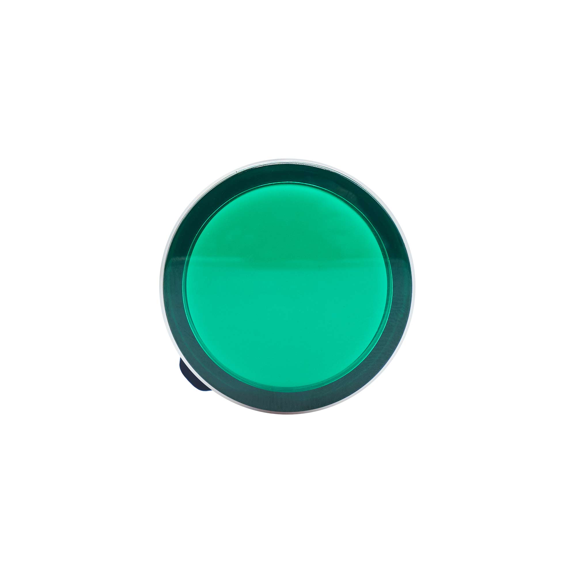 Сигнальная лампа со встроенным диодом 9-24В, зеленая, алюминиевое кольцо, зажим Plug-In