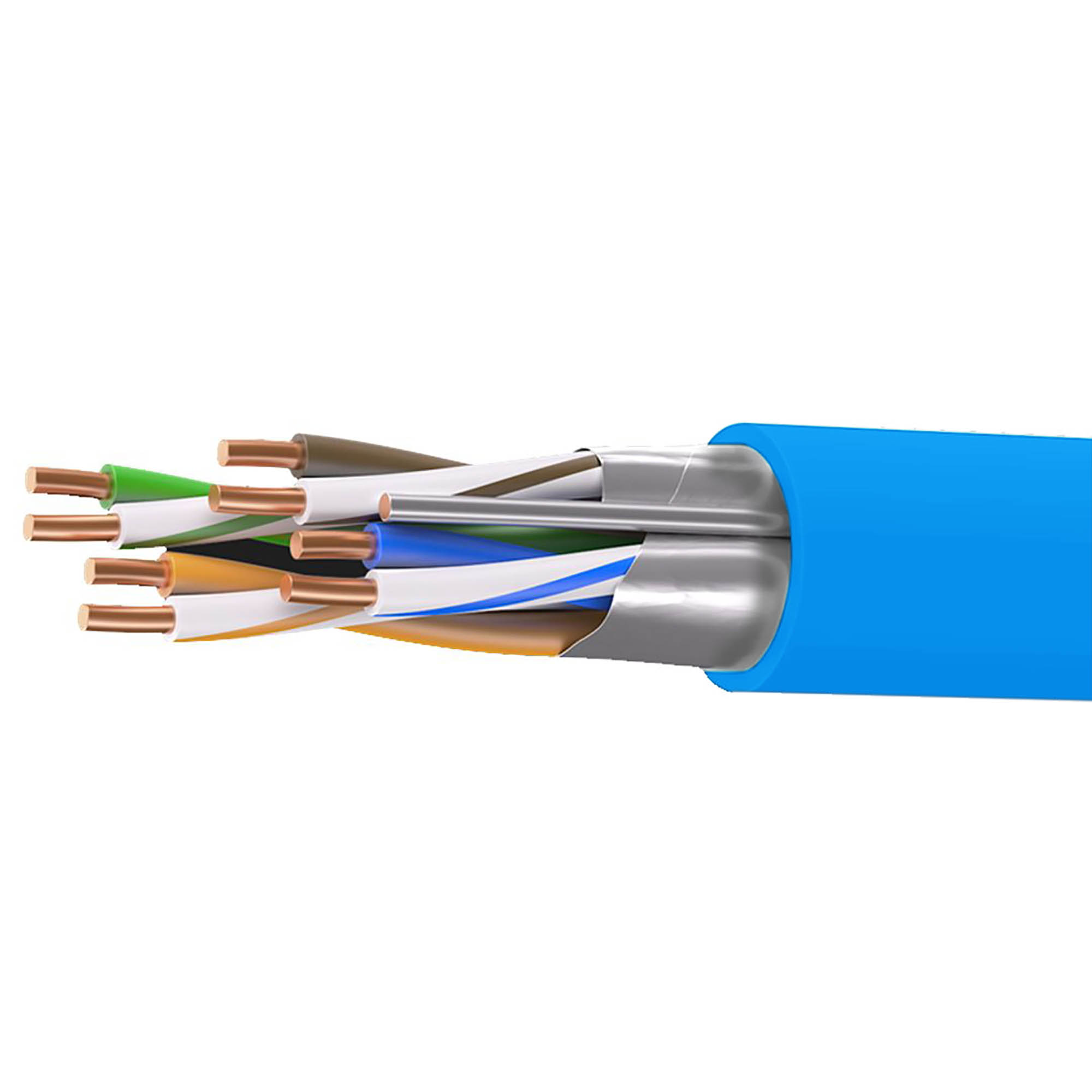 Кабель витая пара категории 5е Кабель витая пара кат. 5E экранированный F/UTP, 4 пары, нг(А)-LSLTx,цвет внешней оболочки синий коробка 305 м DKC|ДКС