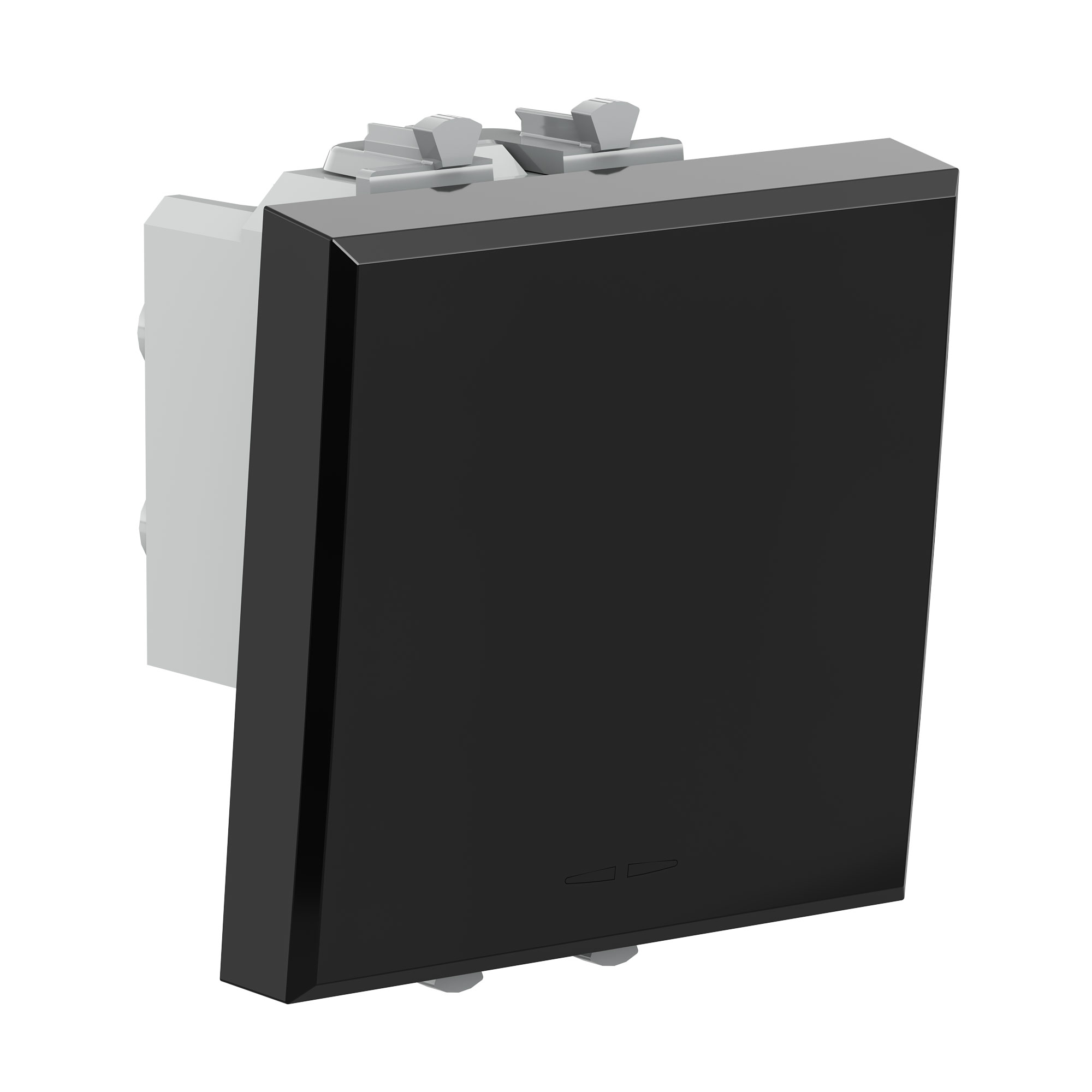 Инвертор одноклавишный модульный, Avanti, черный квадрат, 2 модуля