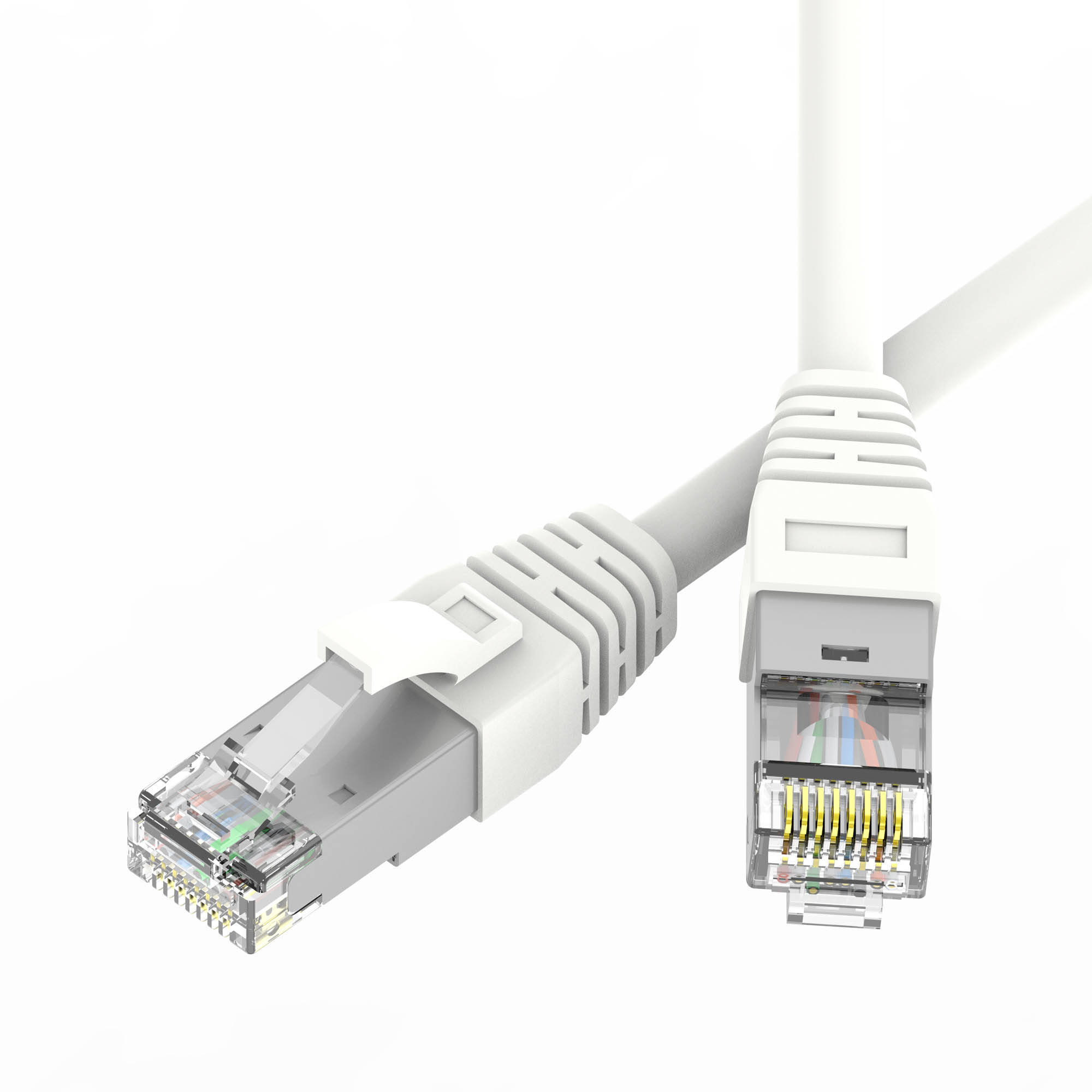 Коммутационные шнуры кат. 6А SLIM Патч-корд экранированный SLIM CAT6A S/FTP 4х2, 28 AWG, LSZH, белый, 1,5м DKC|ДКС