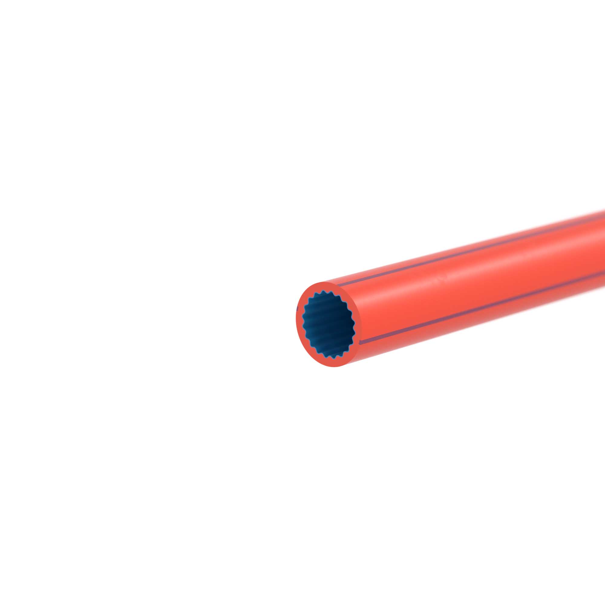 Protective pipe for laying fiber optic cables with a corrugated inner layer and a solid lubricant d. 40 mm, thickness. walls 2.5 mm, 300 m/pack.