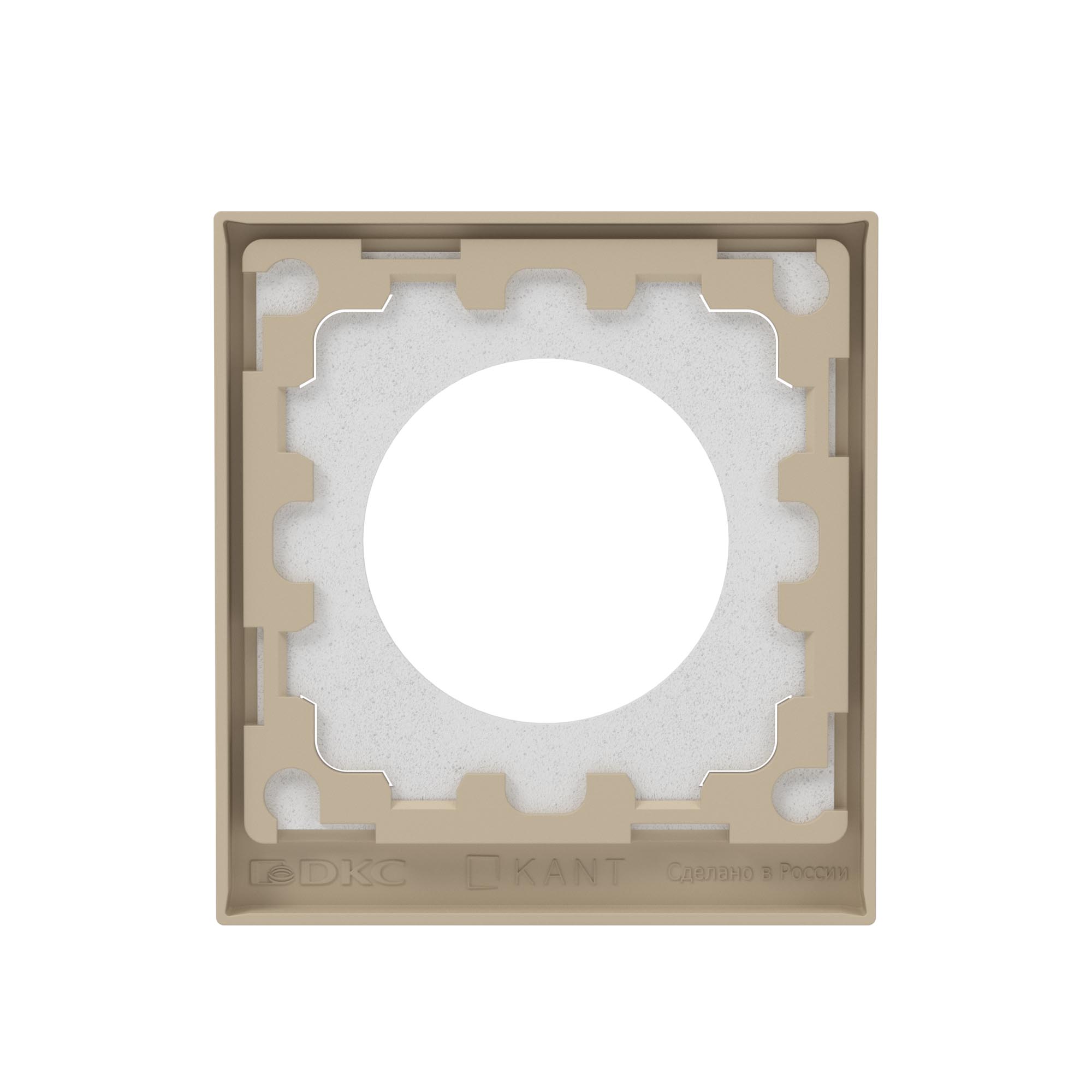 Рамка 1 пост IP44, KANT, ванильный марципан