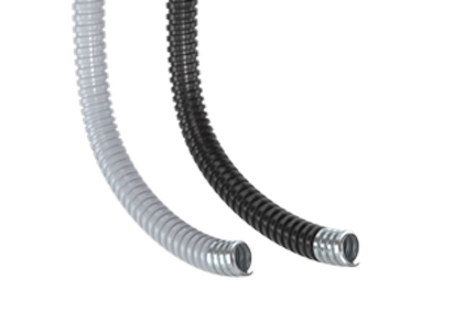 Flexible metal conduit in vacuum PVC coating