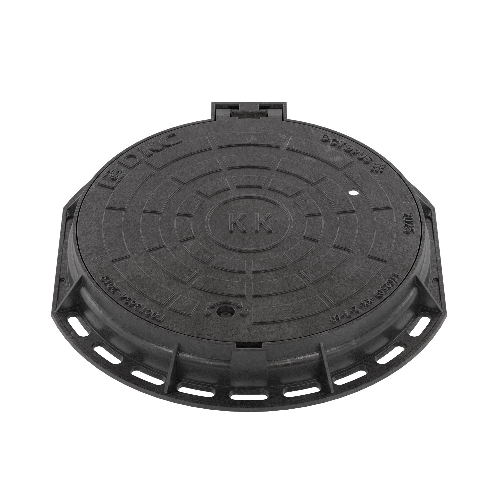 Колодцы кабельной канализации Люк ВЧШГ тип С250 по ГОСТ 3634-2019, с запирающим механизмом и опорной зоной для установки запорного устройства DKC|ДКС