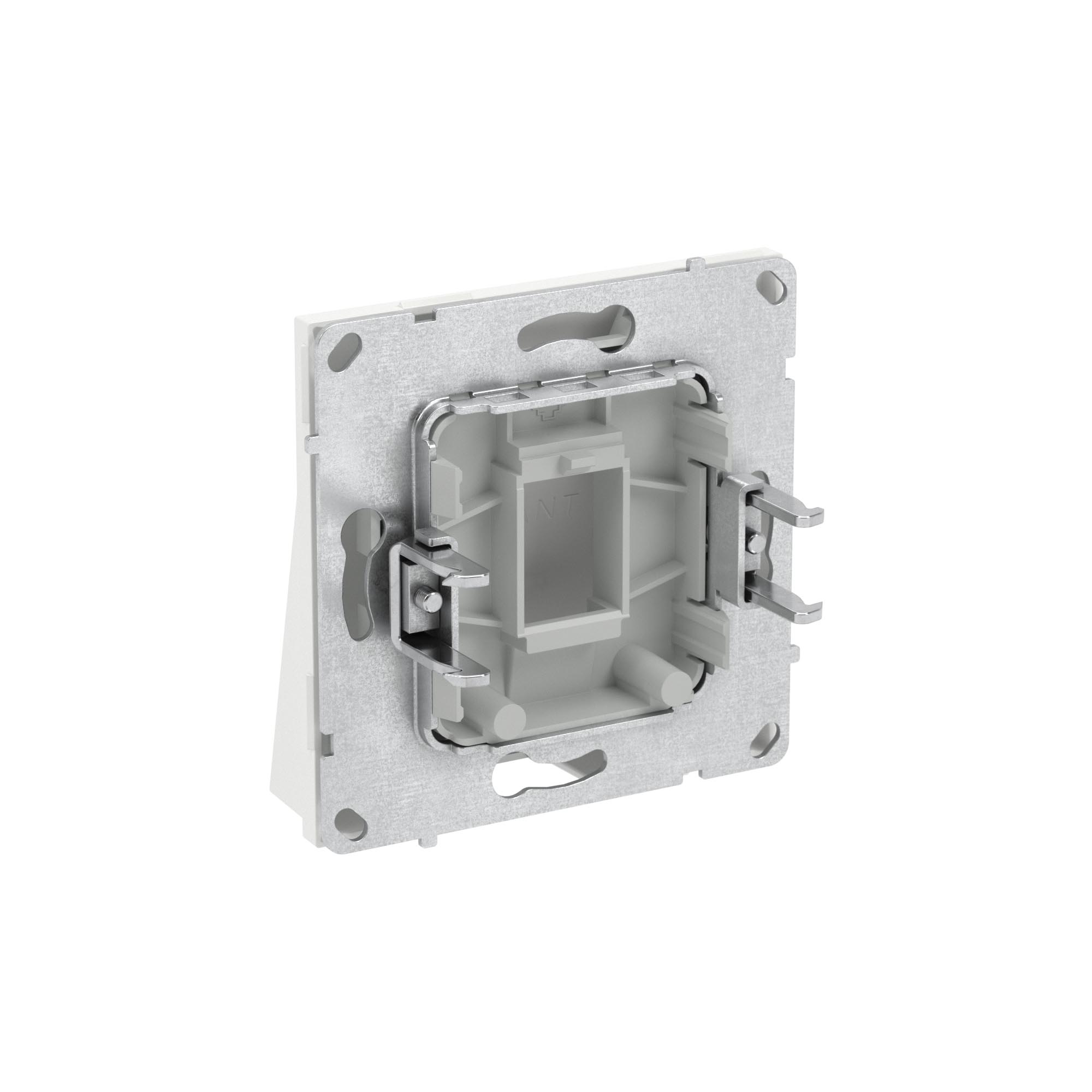 Вывод кабеля из стены, KANT, белая магнолия