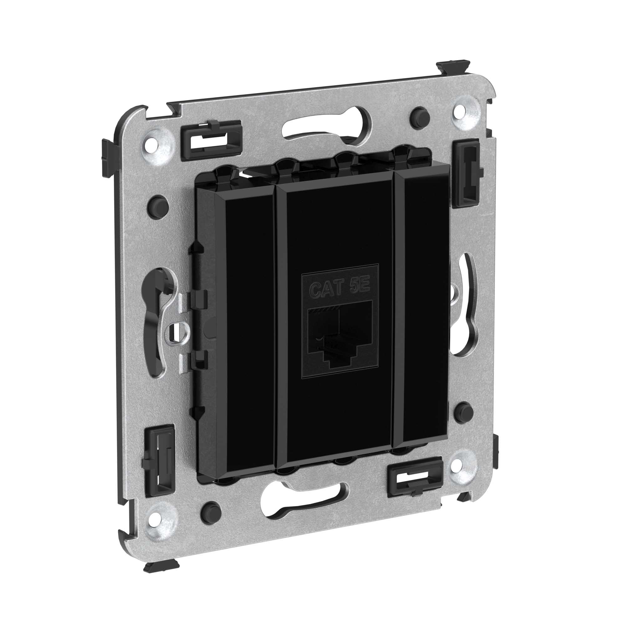 Компьютерная розетка RJ-45 без шторки в стену, кат.5е одинарная ...