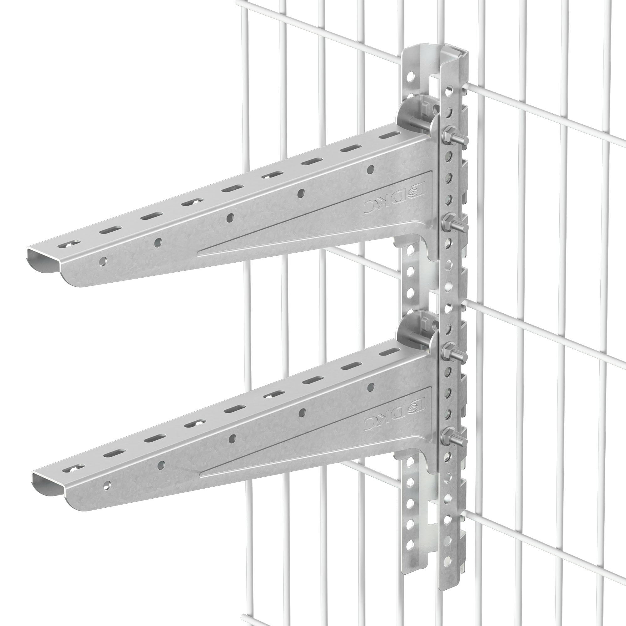 Скобы и соединительные элементы Крепление на сетку двух консолей 43х50х495 мм, горячеоцинкованное DKC|ДКС