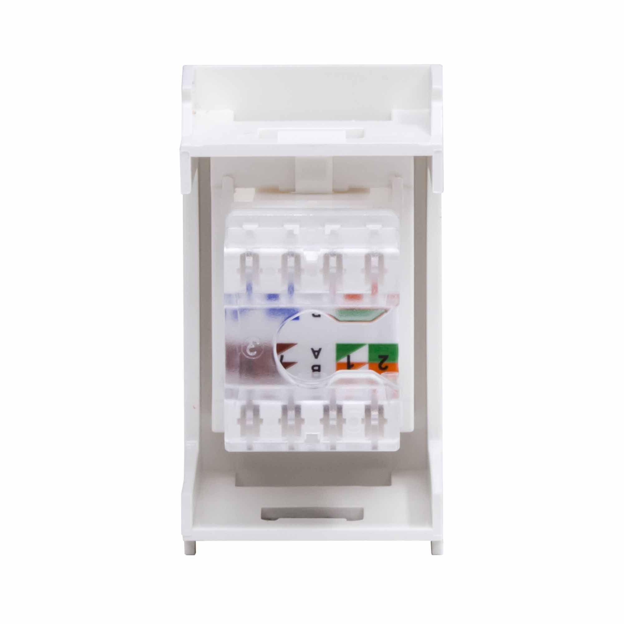 Компьютерная розетка RJ-45, кат. 6, 8P8C, ЭУИ Вива (Viva), белая, 1модуль