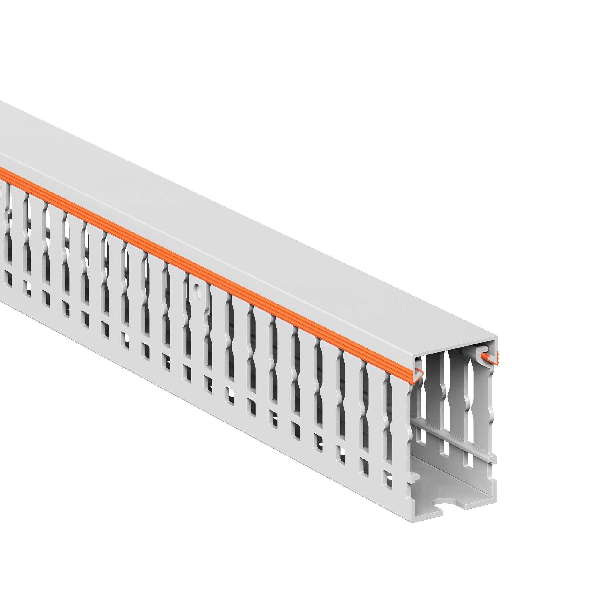 Безгалогеновый перфорированный короб серии RL6 HF Короб перфорированный RLHF6 25x40, без галогенов, светло-серый DKC|ДКС