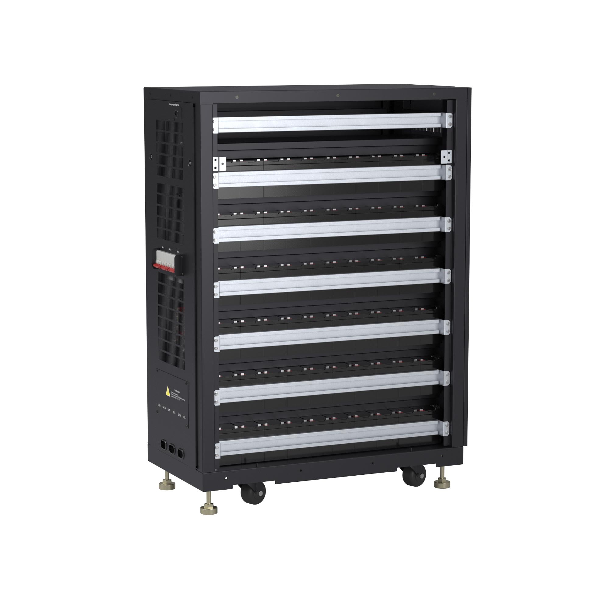 Батарейный шкаф серии BCM для трехфазных ИБП, с установленными АКБ 120х9Ач батарей, габариты 1087 х 400 х 788