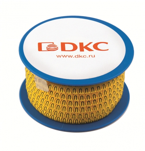 Колечко маркировочное V,  2.5-5 мм. черное на желтом AZO3VVBY DKC