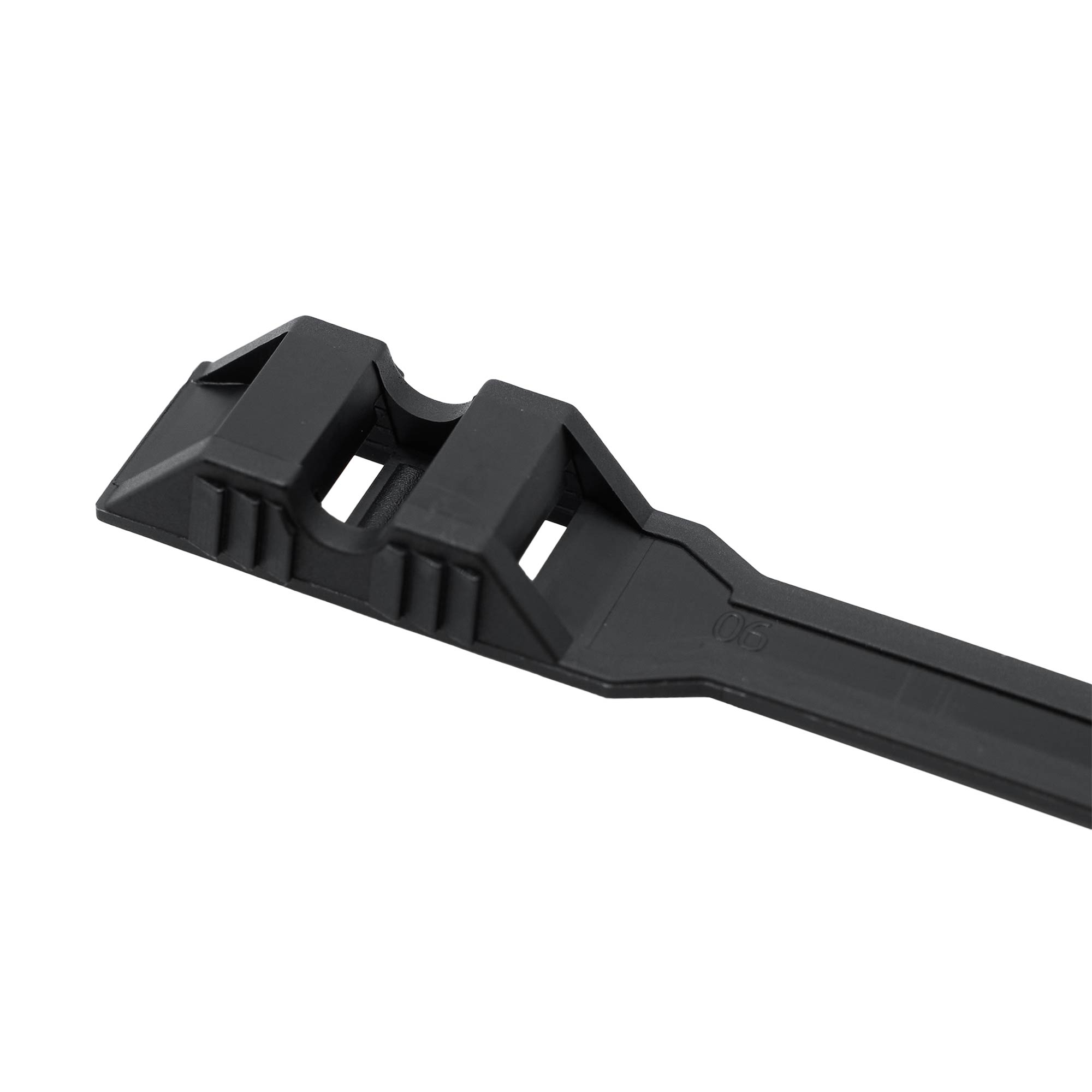 Хомут P6.6 с плоским замком, черный 9x300