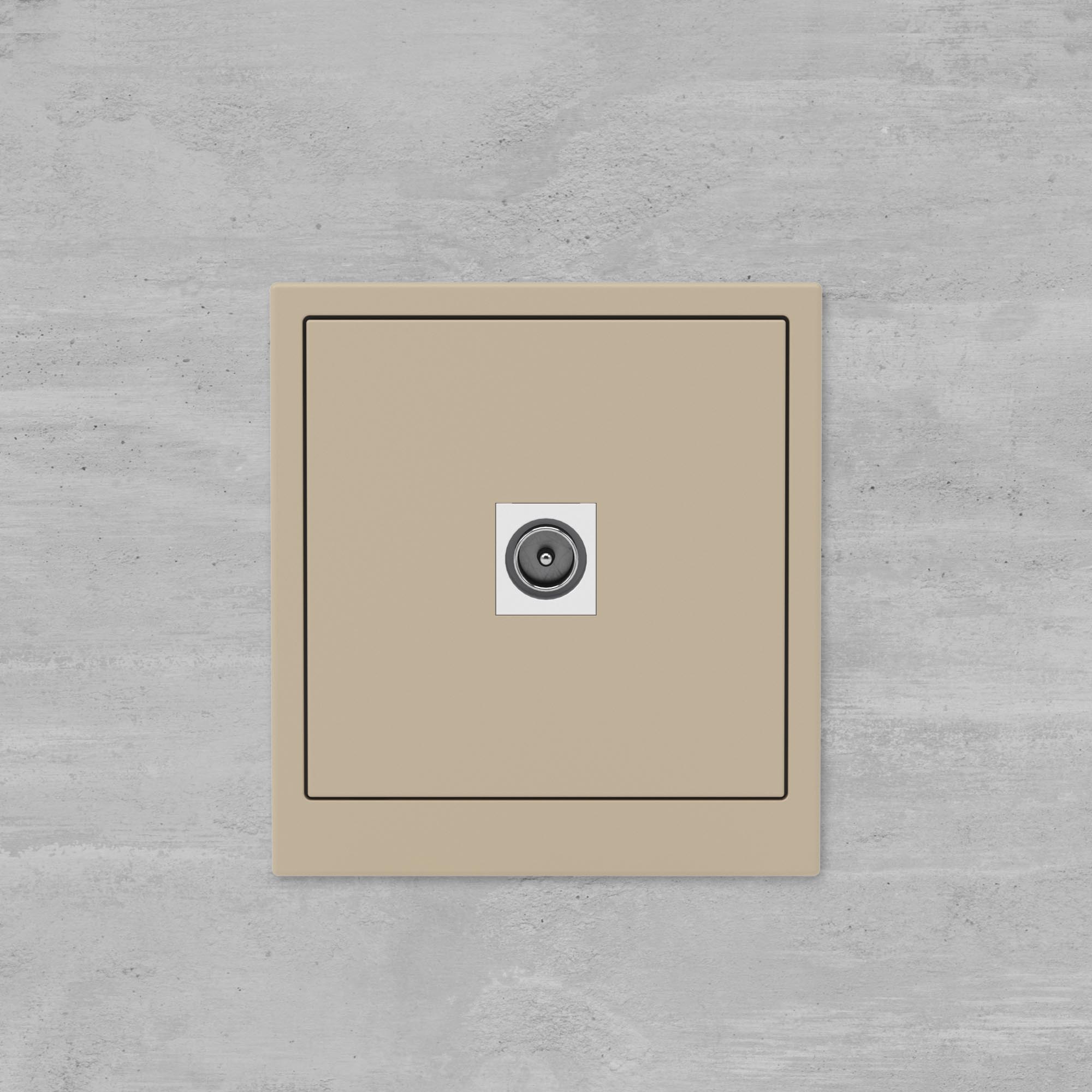 Розетка TV одиночная, KANT, ванильный марципан