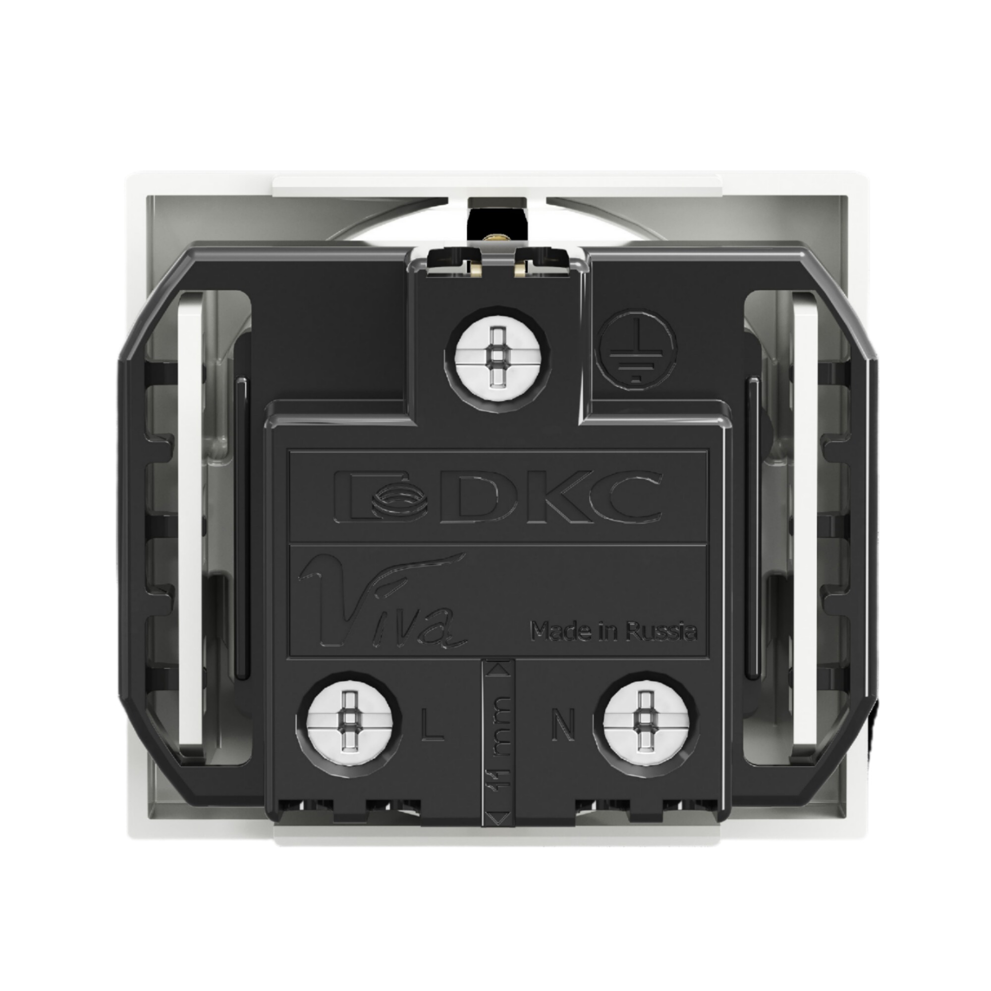 Розетка силовая 2Р+Е, со шторками, ЭУИ Вива (Viva)