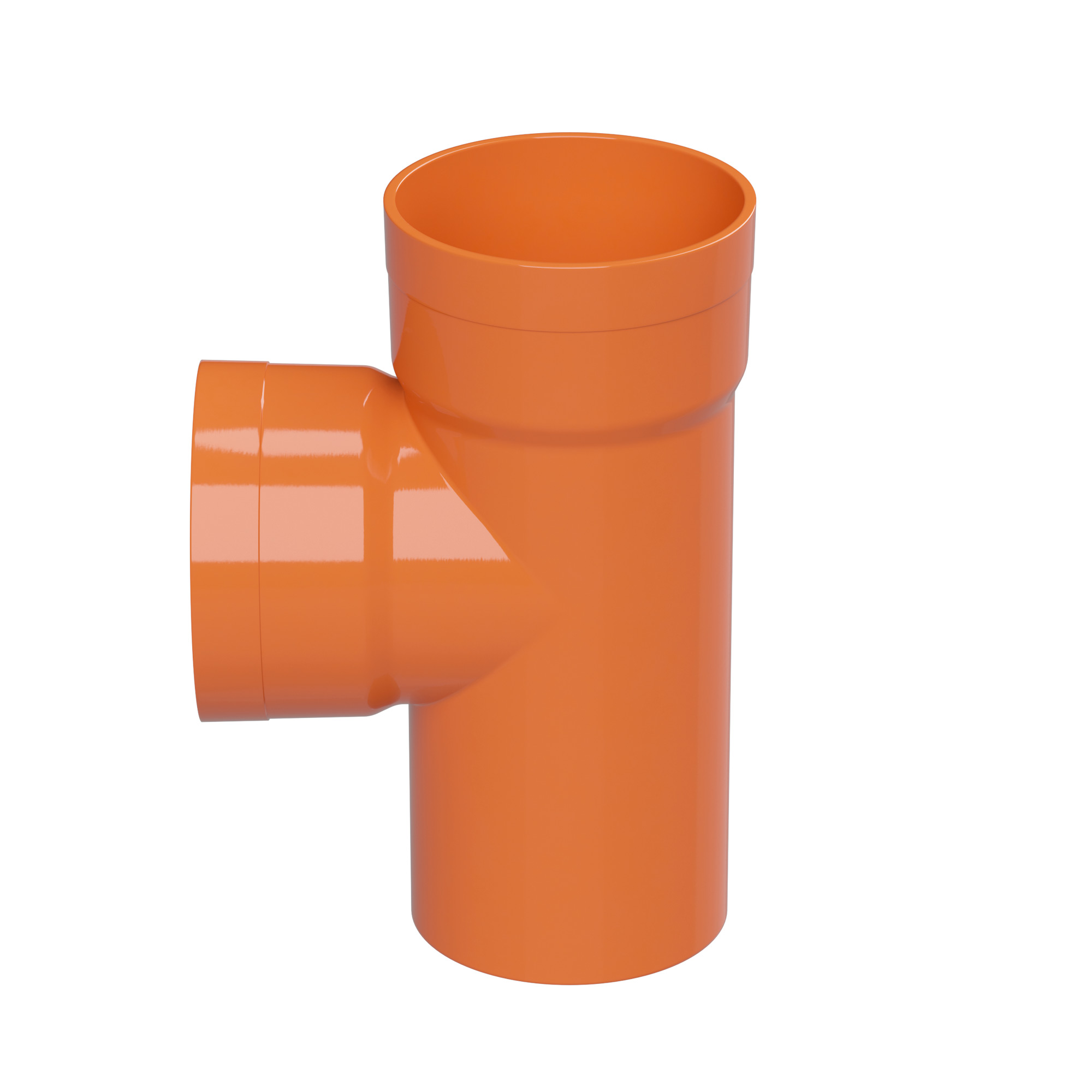 Inspection T-connector for double-wall tubes, 90°, Ø  140 mm