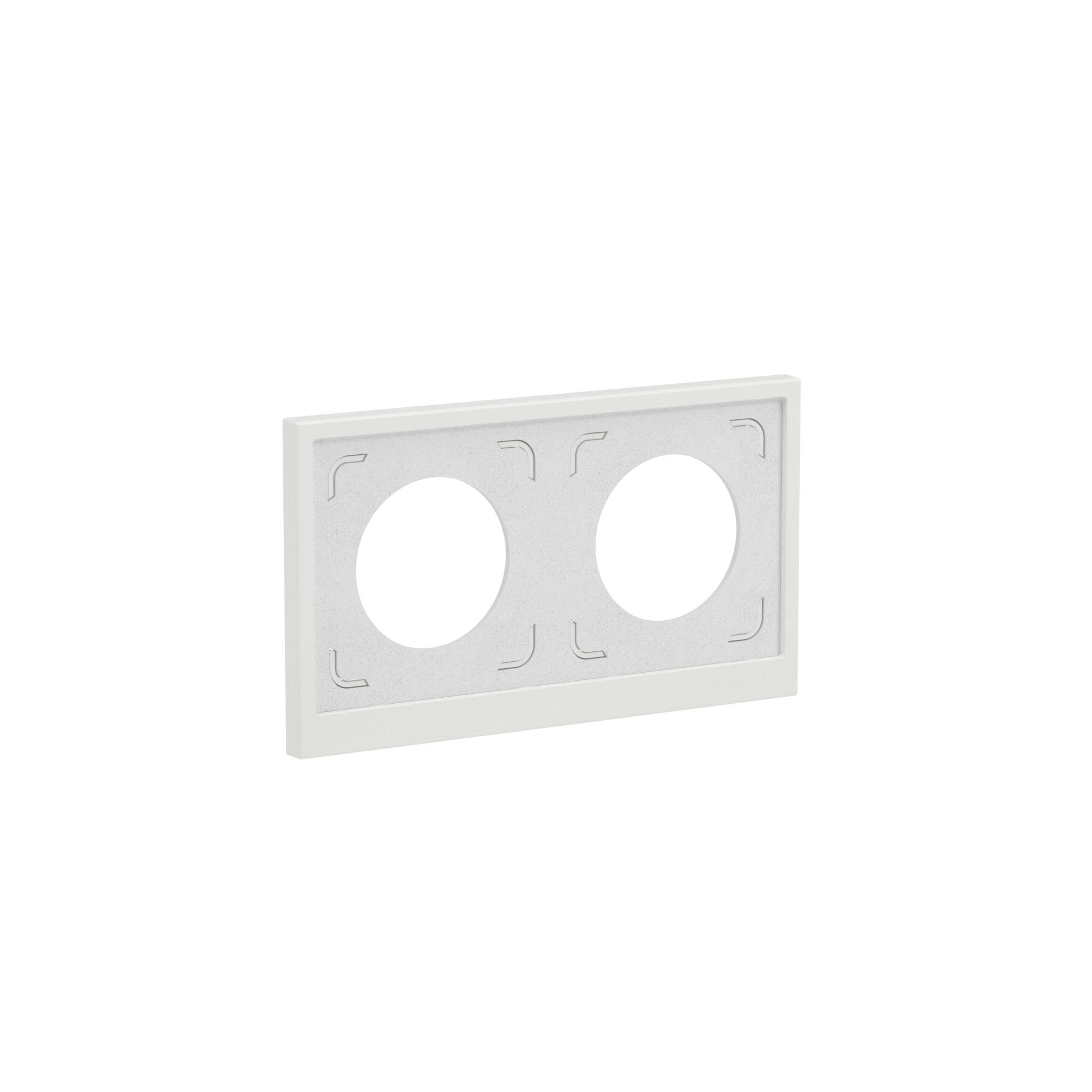 Рамка 2 поста IP44, KANT, белый песок