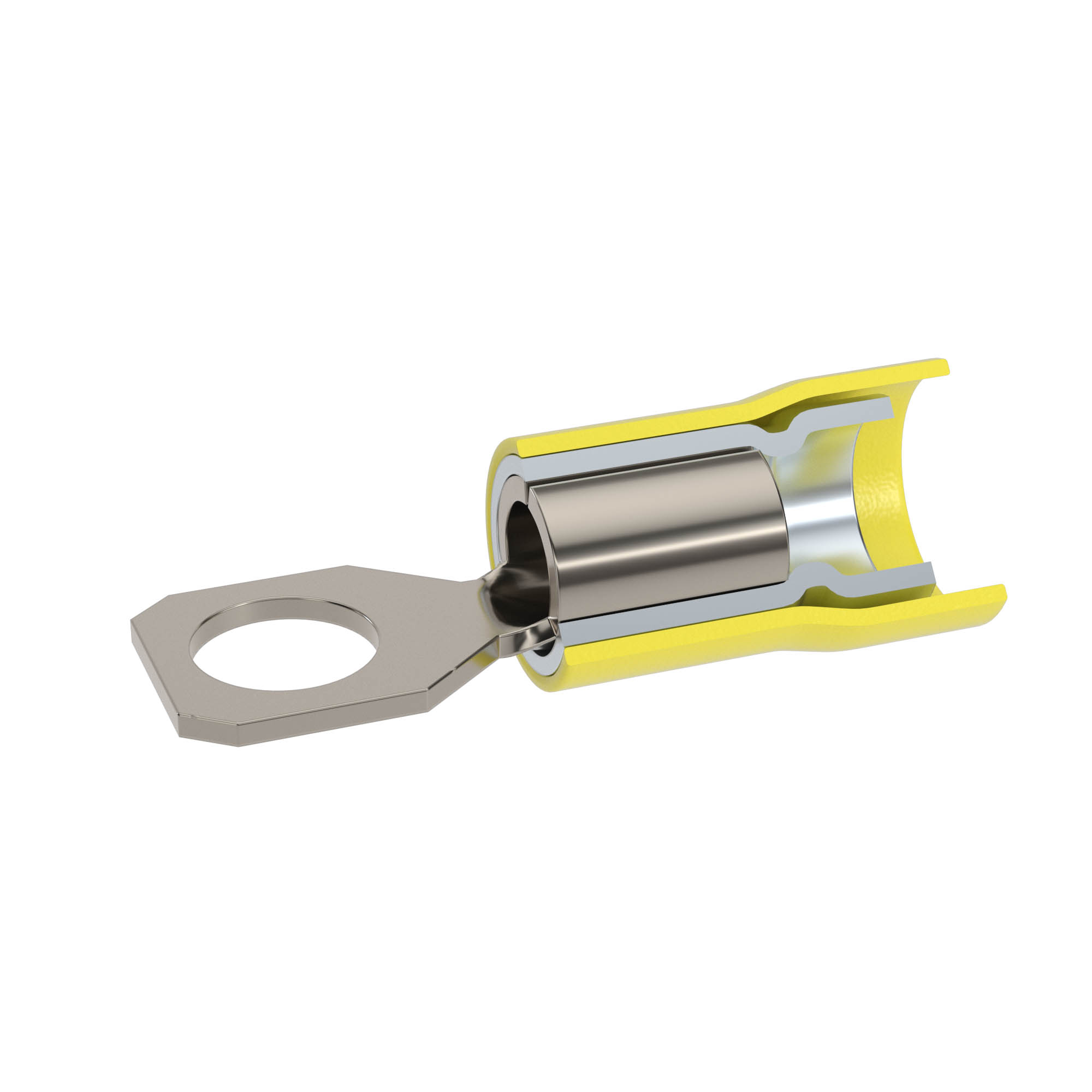 Fork-type cable lug, PVC, double sleeve, 6 sq. d.6,4